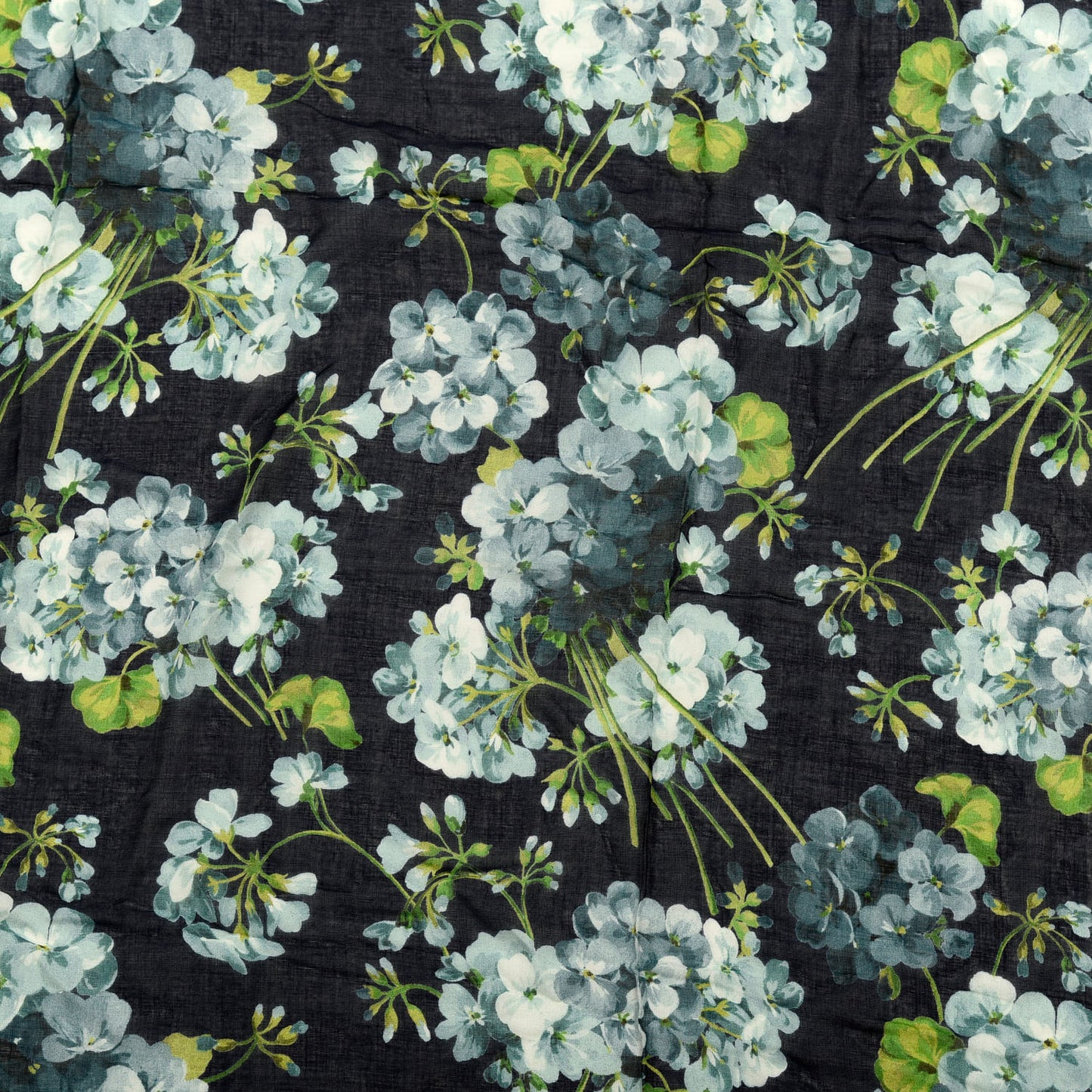 Modal Silk New Bloom Square Scarf Midnight Blue Sky Blue