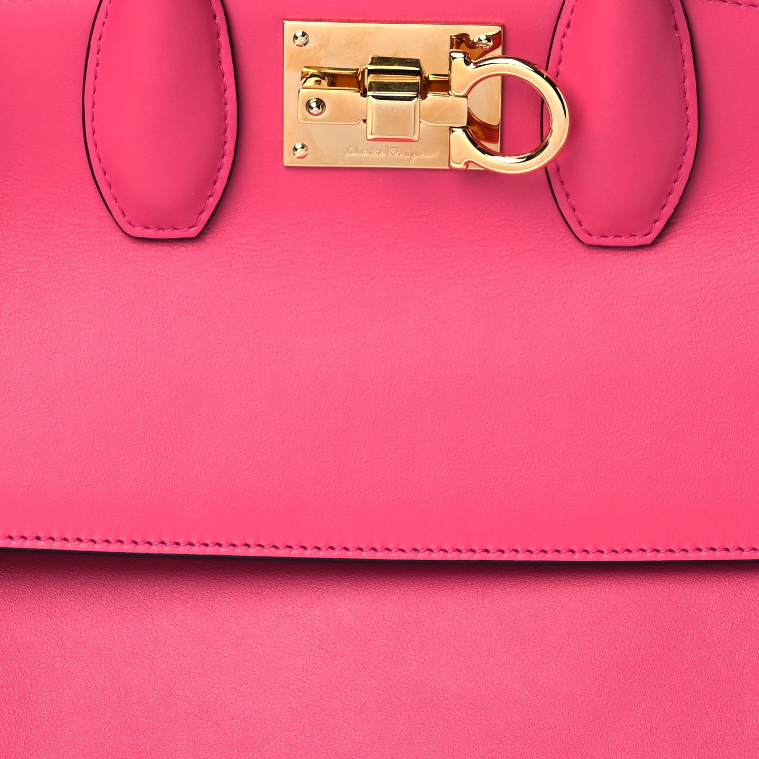 Salvatore Ferragamo Calfskin Medium Studio Bag Hot Pink 7 of 9
