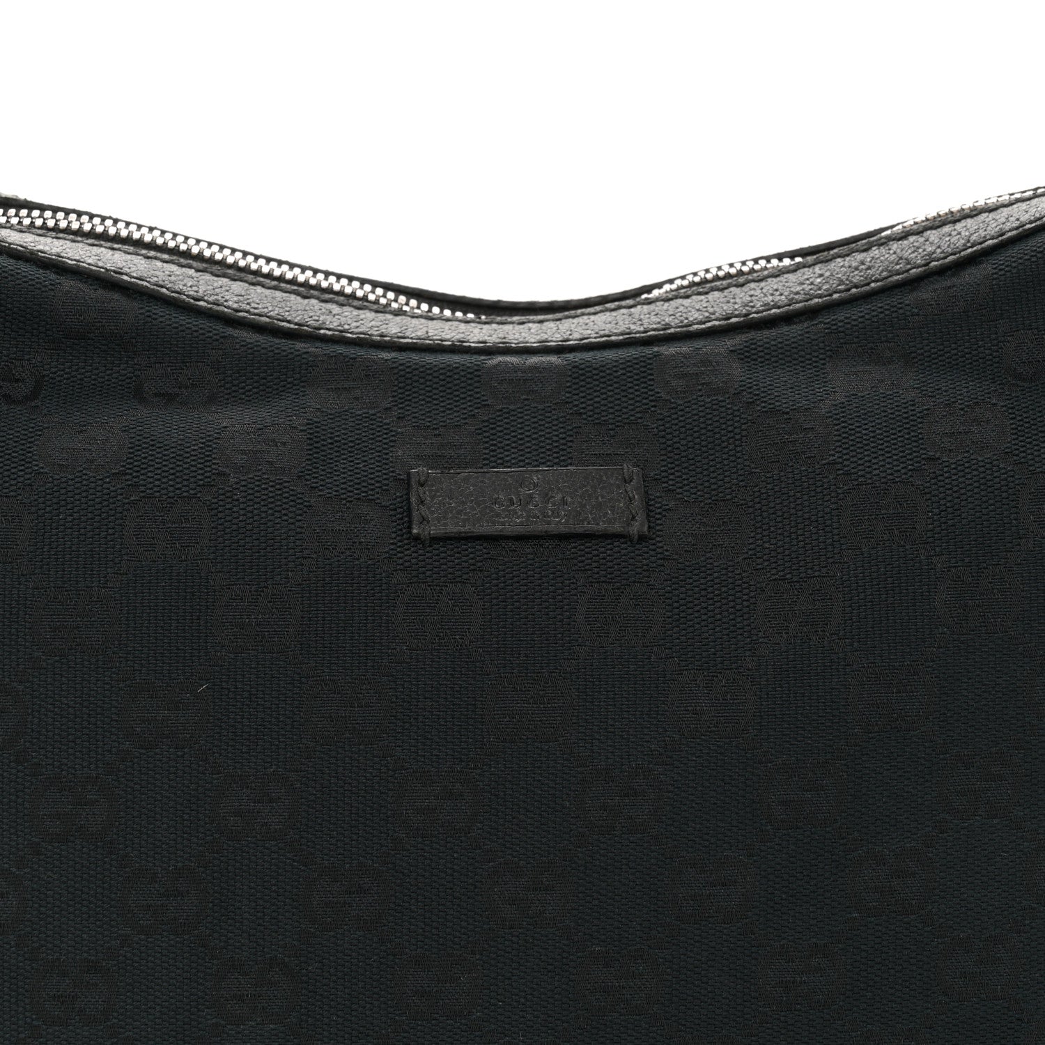 Gucci Monogram Medium Half Moon Hobo Black 8 of 12