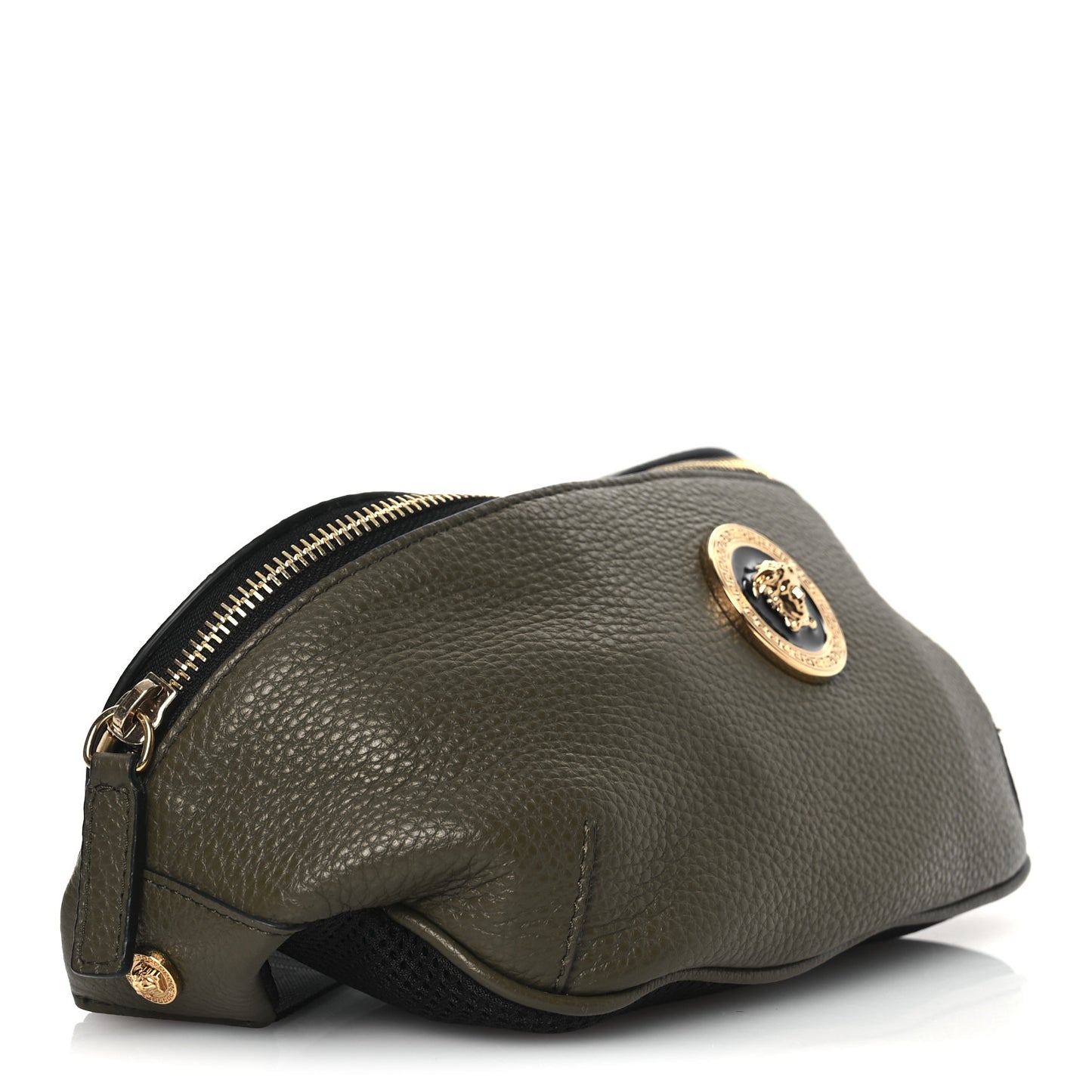 Grained Calfskin Vanitas Medea Belt Bag Olive Green