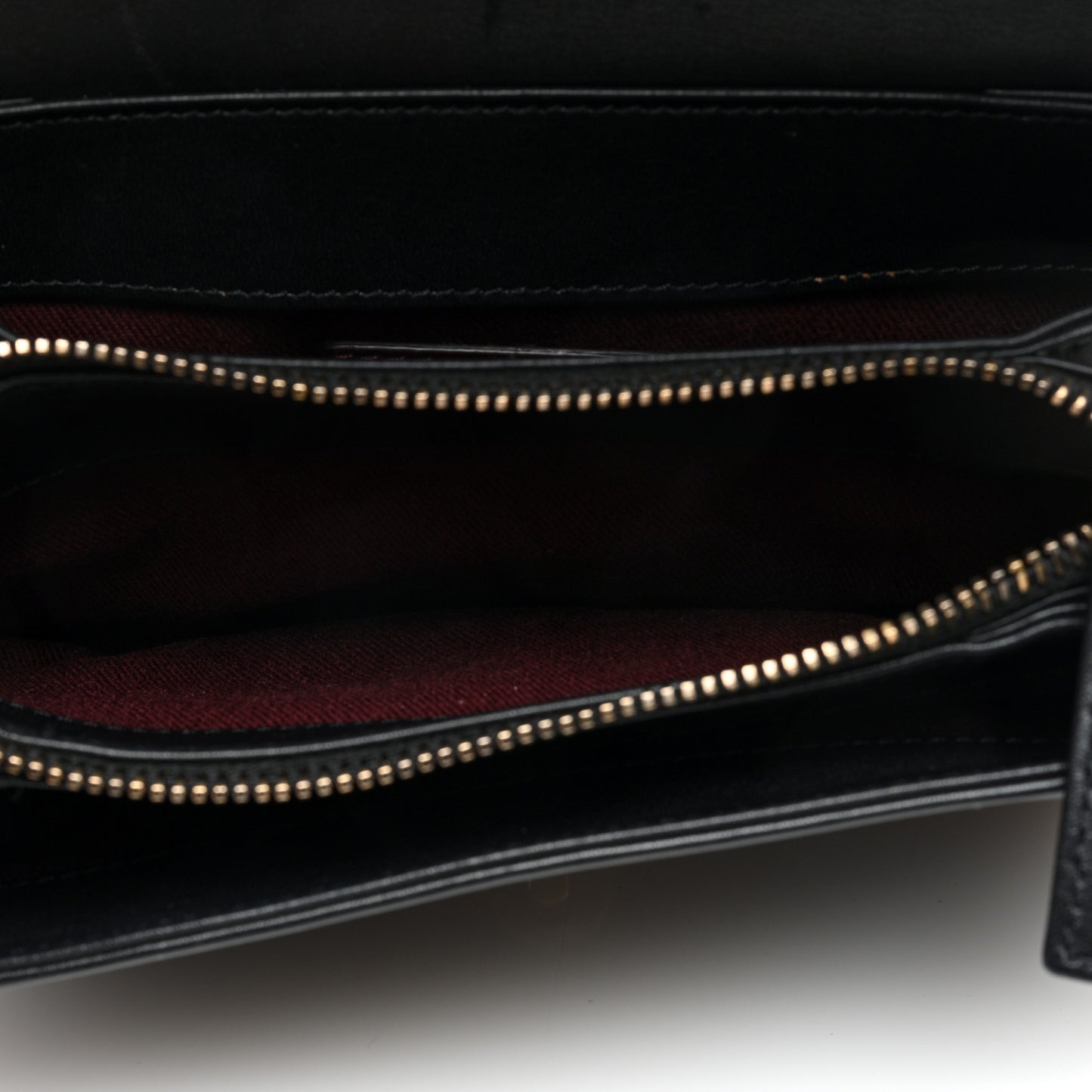 Metal Calfskin Quilted Top Handle Flap Black