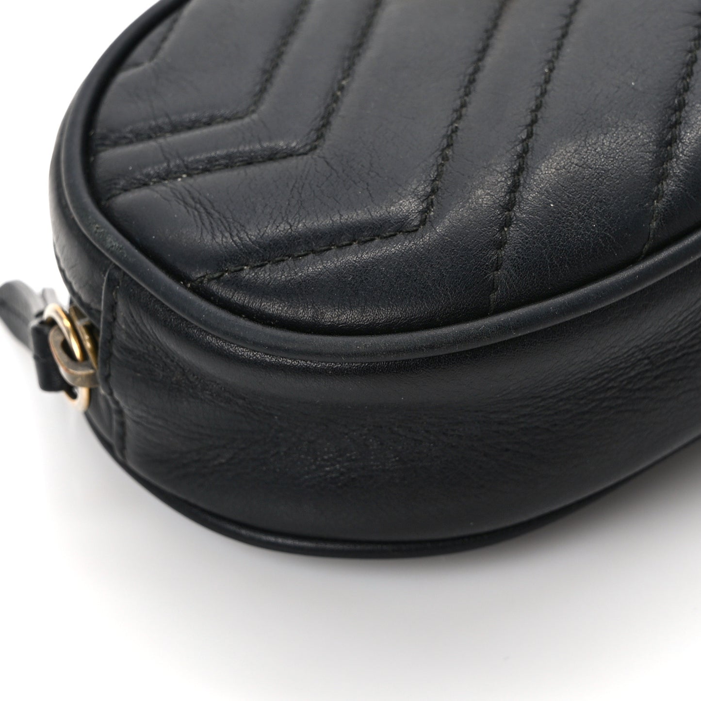 Calfskin Matelasse GG Marmont Belt Bag 85 34 Black