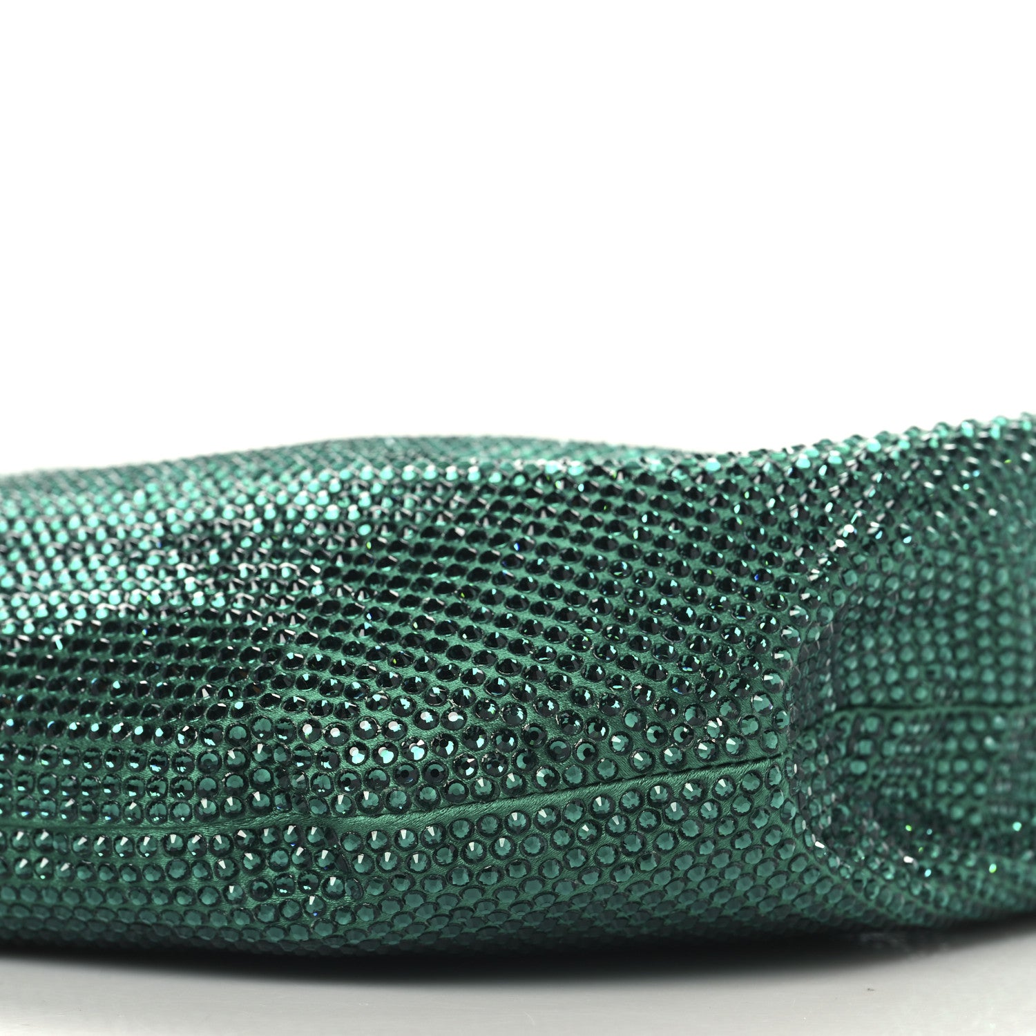 Bottega Veneta Crystal Embellished Satin Mini Hotfix Jodie Emerald 10 of 10