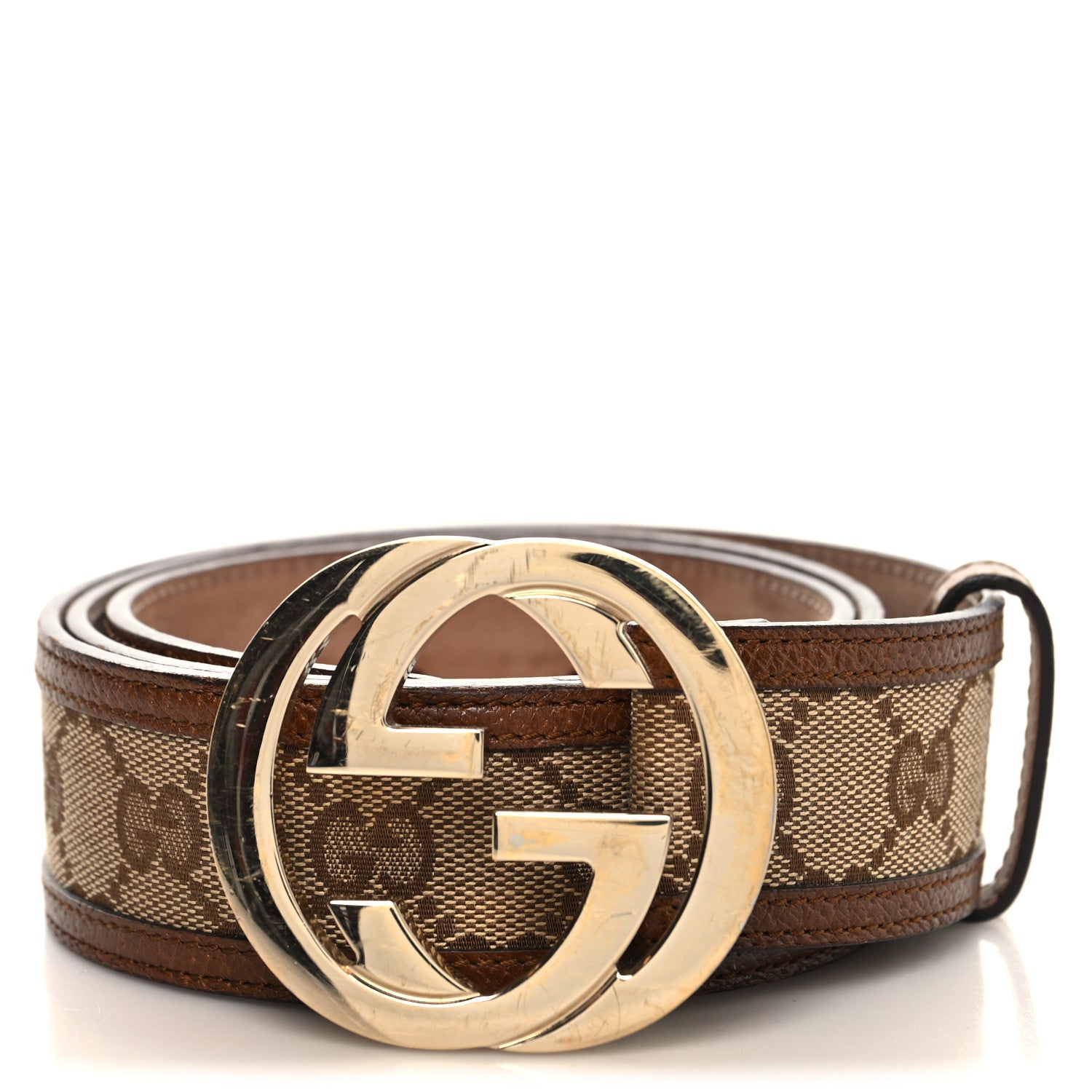 Gucci Monogram Interlocking G 40mm Belt 90 36 Brown 1986593
