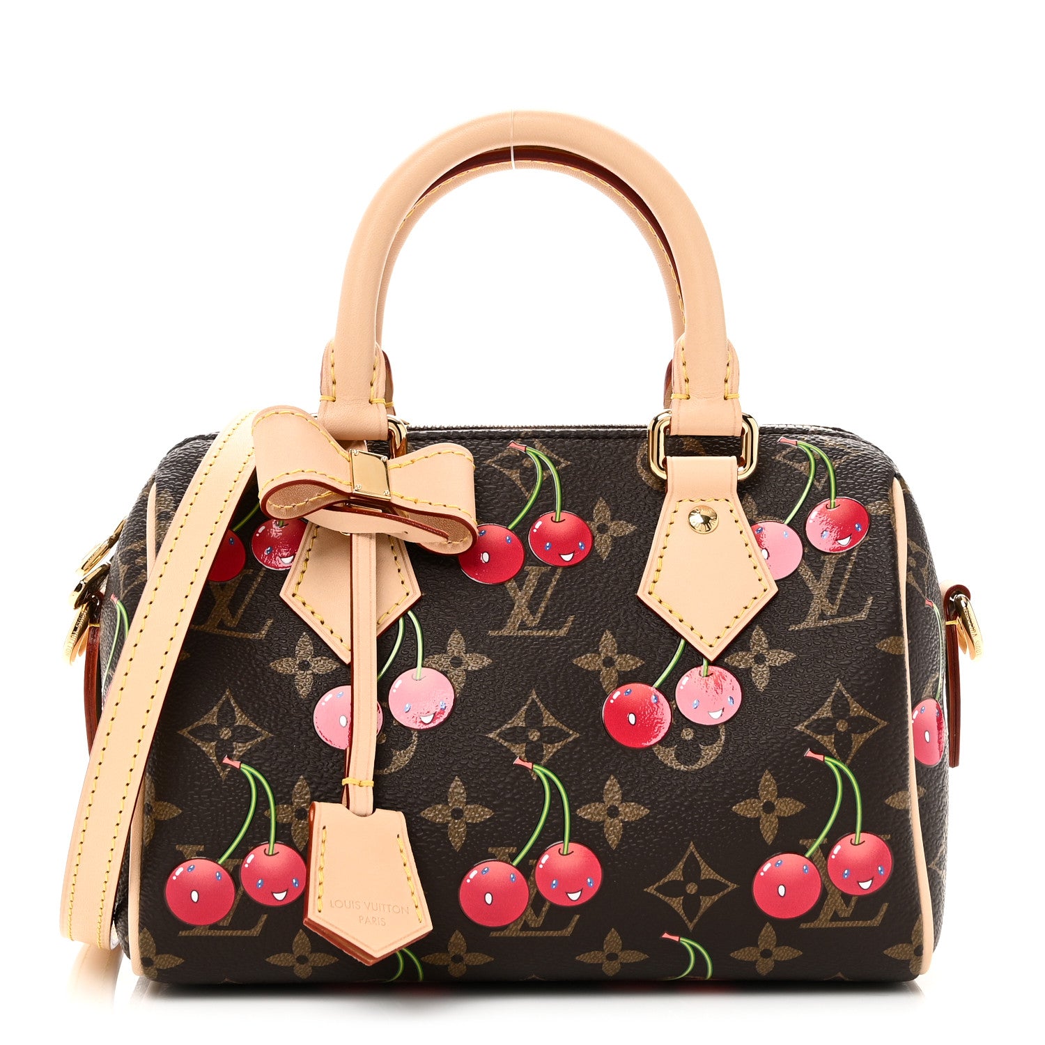 M*様 ハンドバッグ モノグラム セルヴィエット コンセイエ　LOUIS VUI Louis Vuitton LV X TM Monogram Cerises Speedy Bandouliere 20