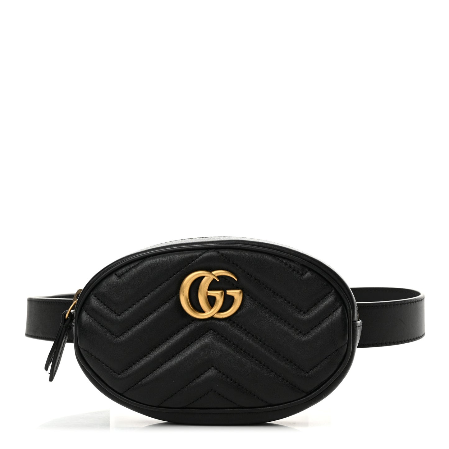 Calfskin Matelasse GG Marmont Belt Bag 85 34 Black