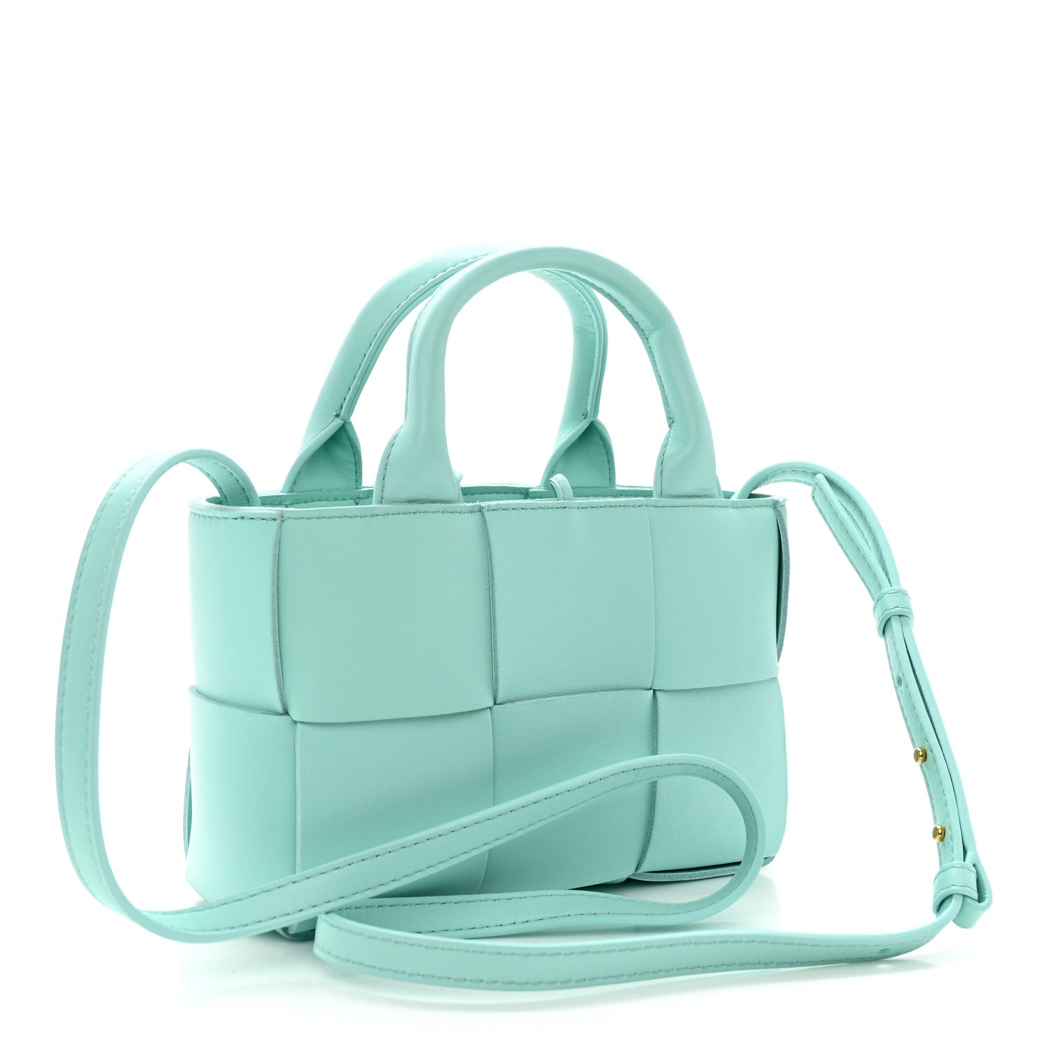 Bottega Veneta Lambskin Maxi Intreccio Candy Arco Tote Celadon 4 of 10