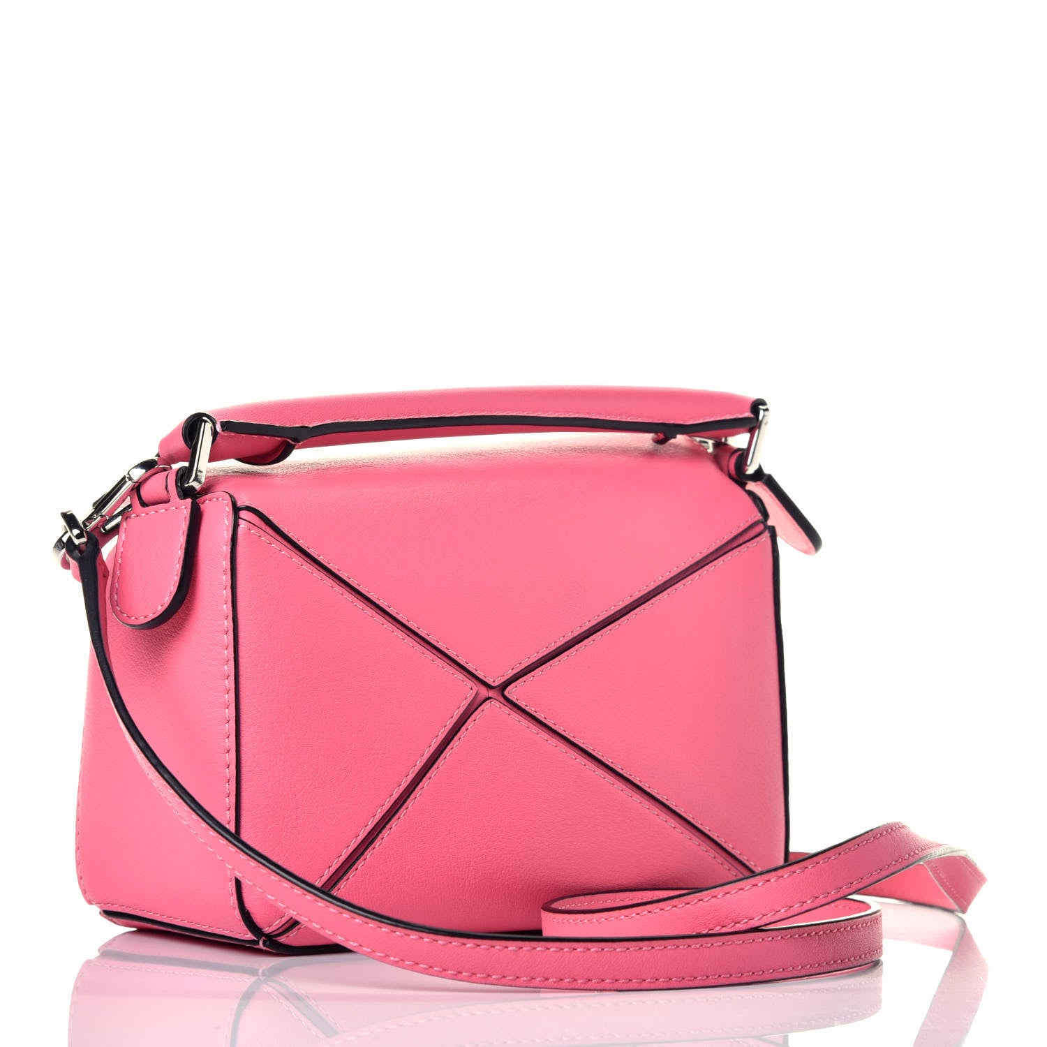 Loewe Calfskin Mini Puzzle Bag Wild Rose 3 of 10