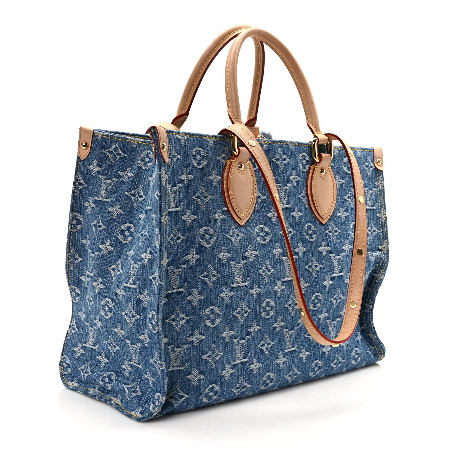 Monogram Denim Onthego MM Blue