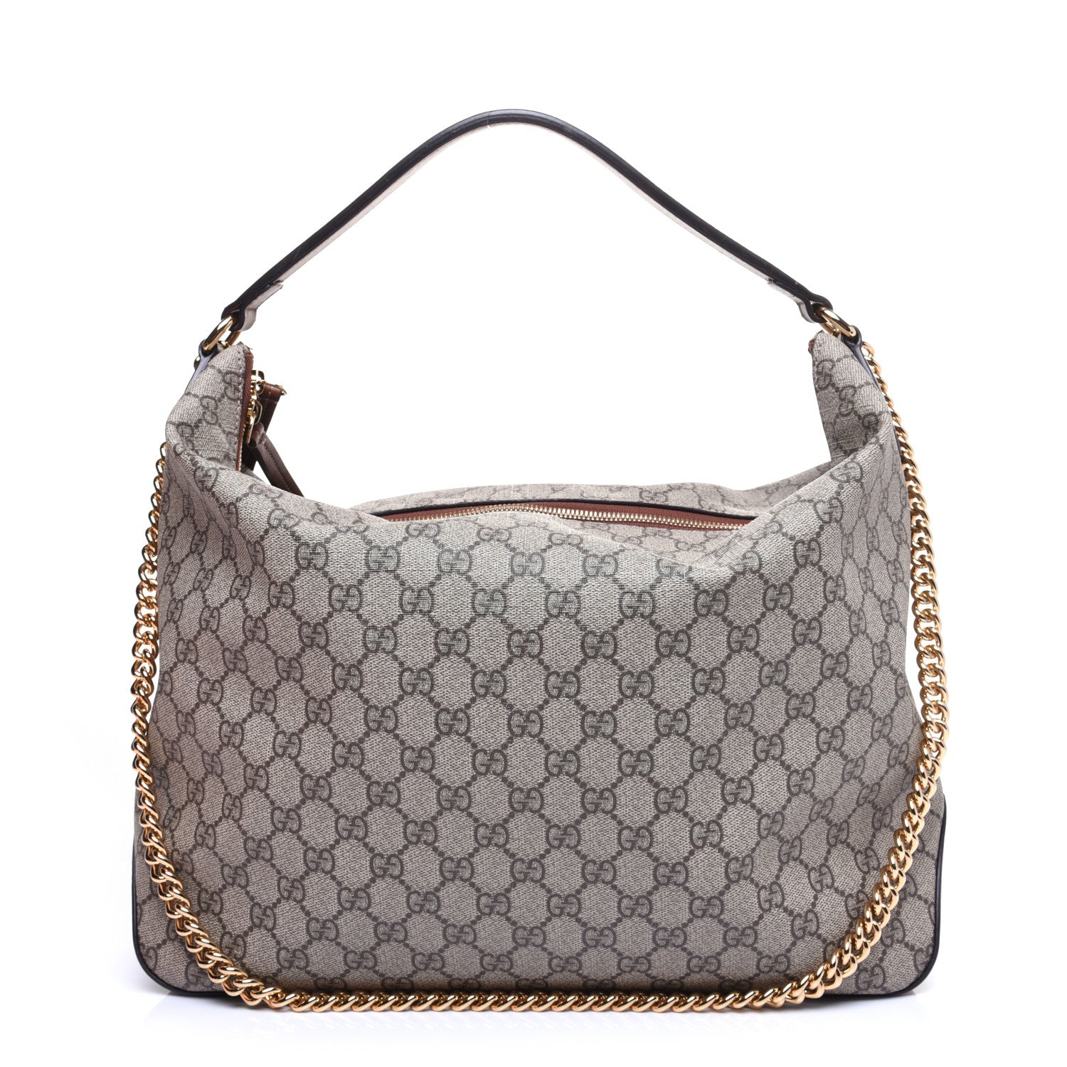 Gucci GG Supreme Monogram Large Linea A Hobo Light Brown 1 of 15
