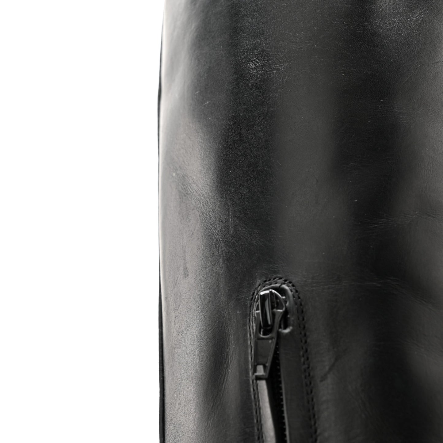 Calfskin The Tire High Boots 37 Black Camping