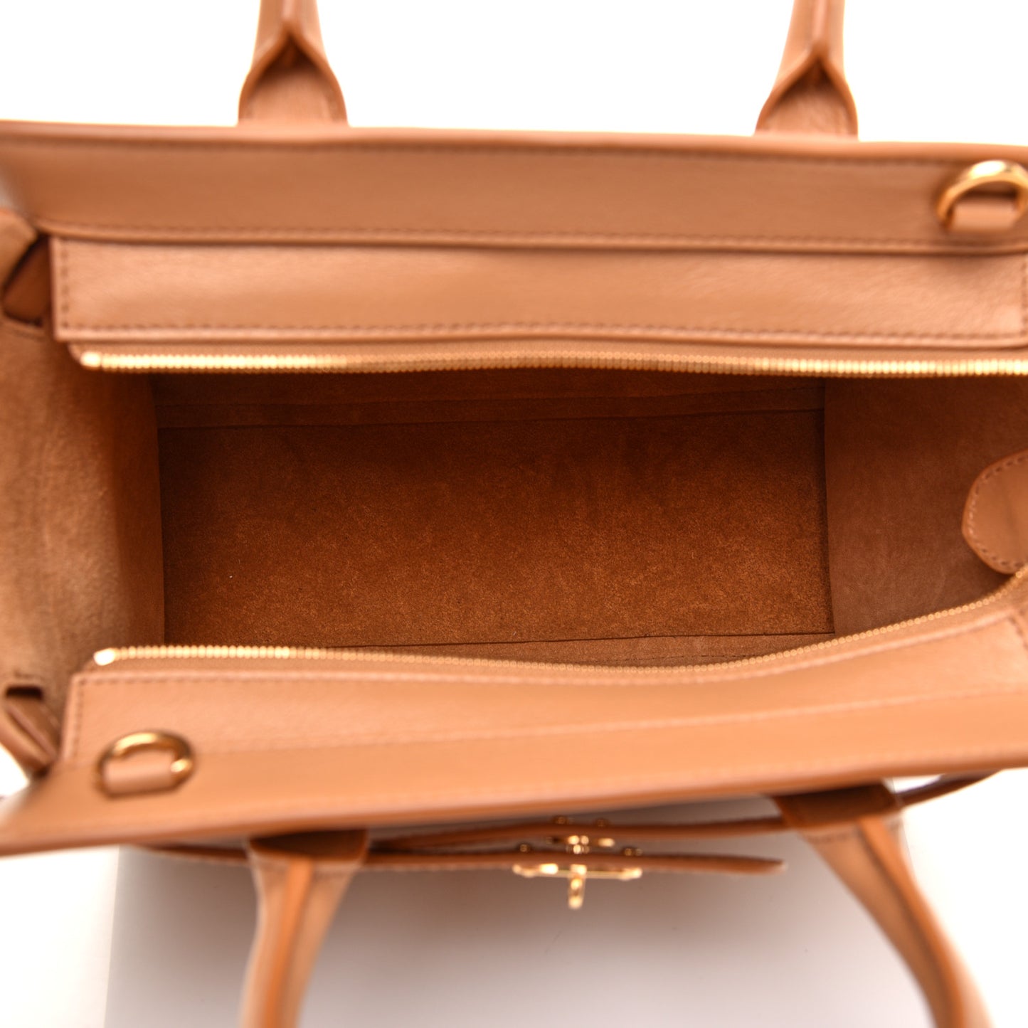 Silky Calfskin Small Bayswater Zip Tote Golden Yellow