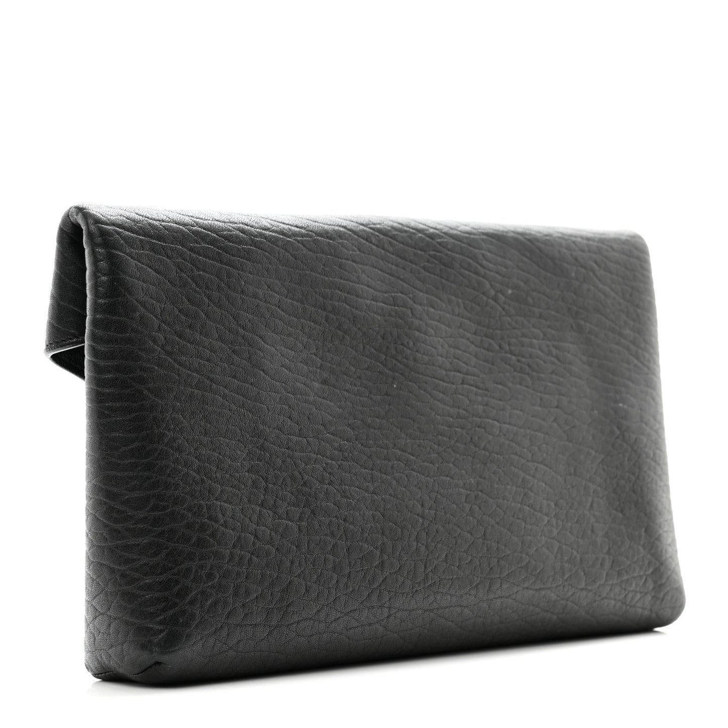 Grained Lambskin Small Cassandre Envelope Pouch Black