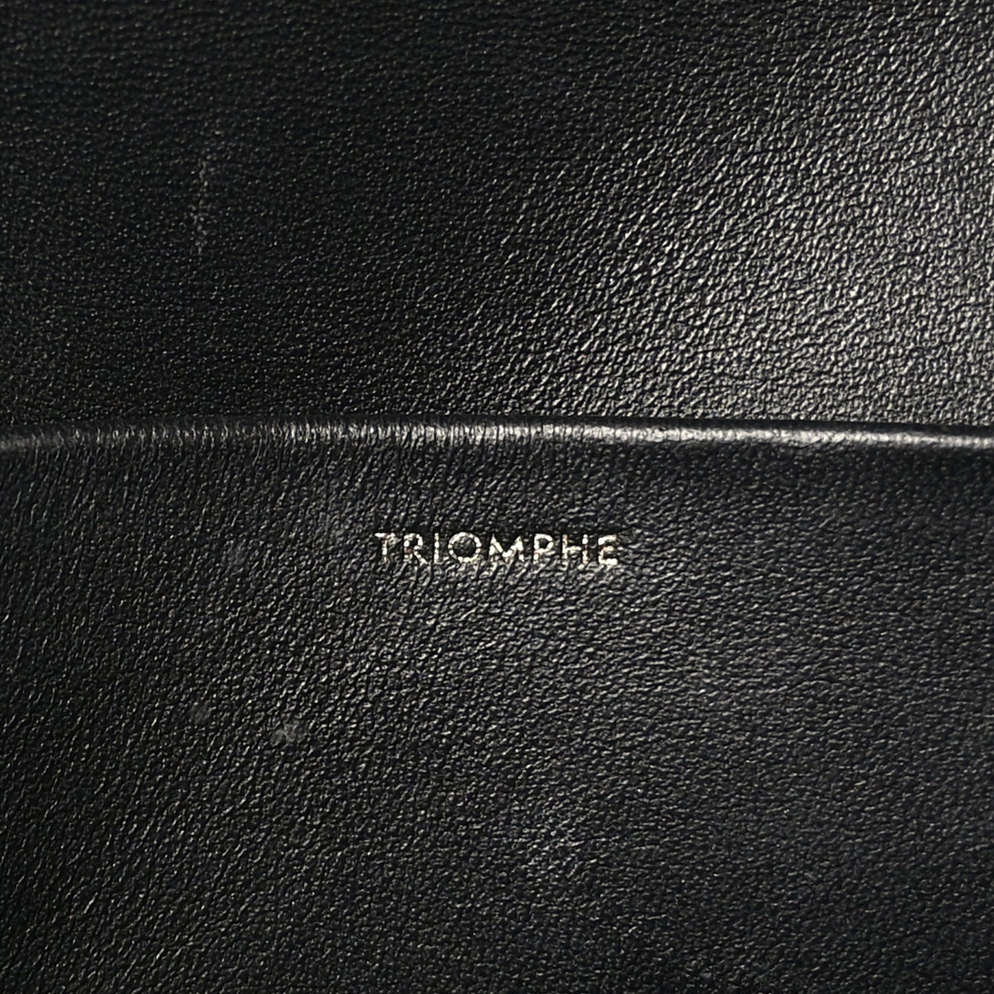 Shiny Calfskin Triomphe Shoulder Bag Black