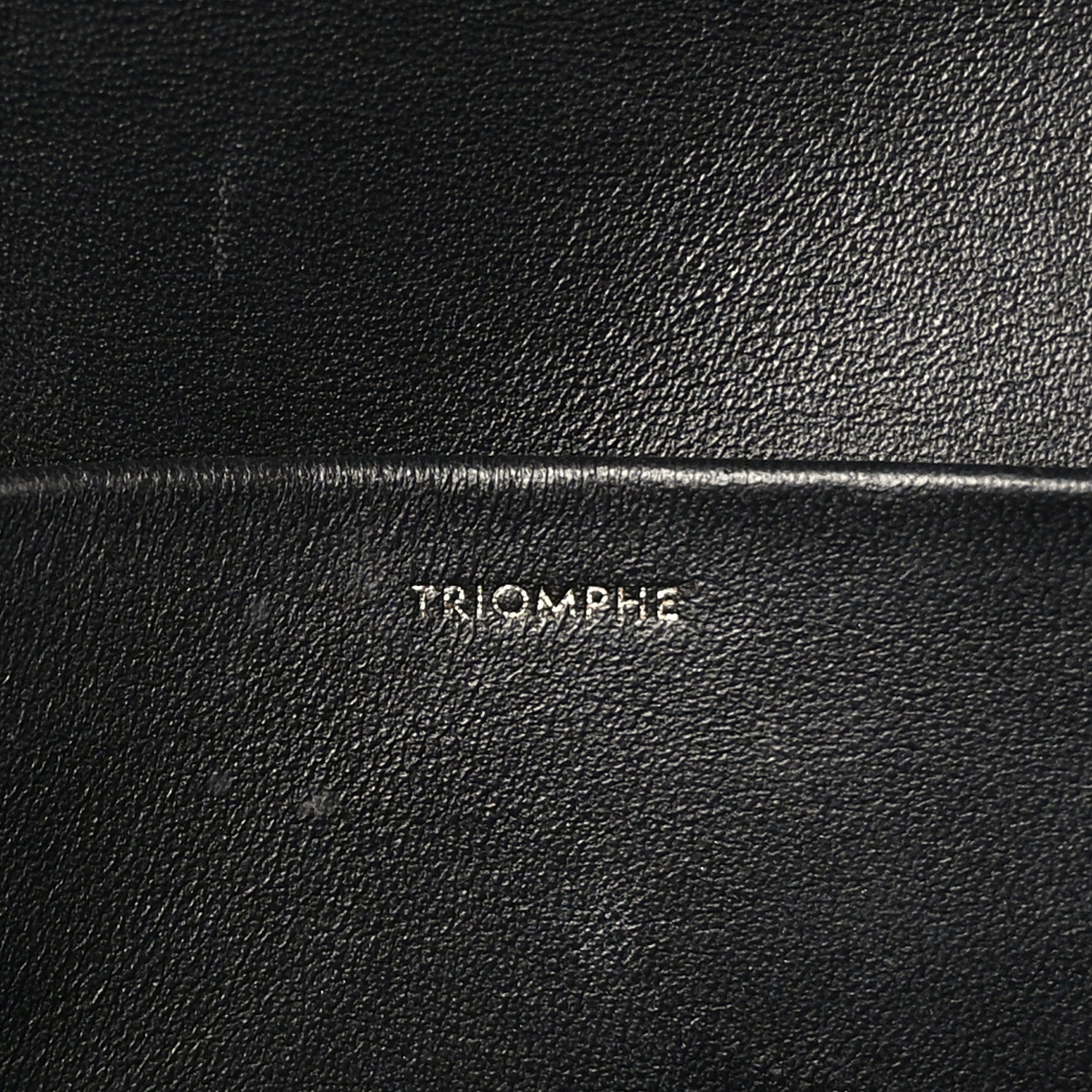 Celine Shiny Calfskin Triomphe Shoulder Bag Black 6 of 9
