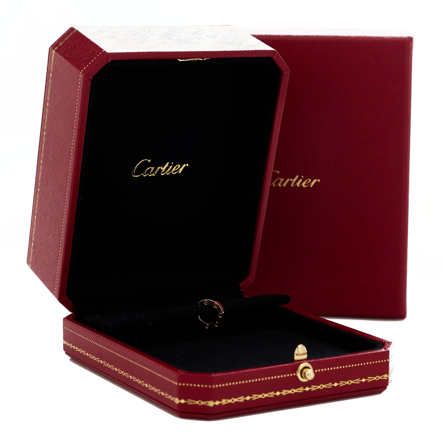 18K Pink Gold Single LOVE Hoop Earring