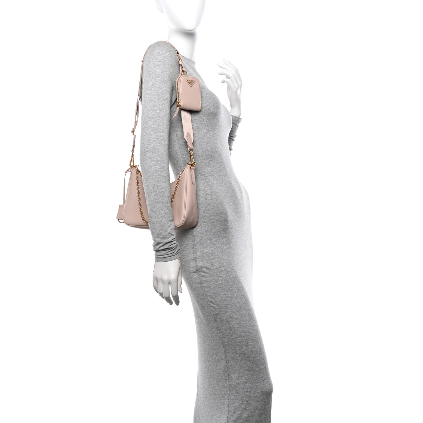 Saffiano Re-Edition 2005 Shoulder Bag Cammeo Beige