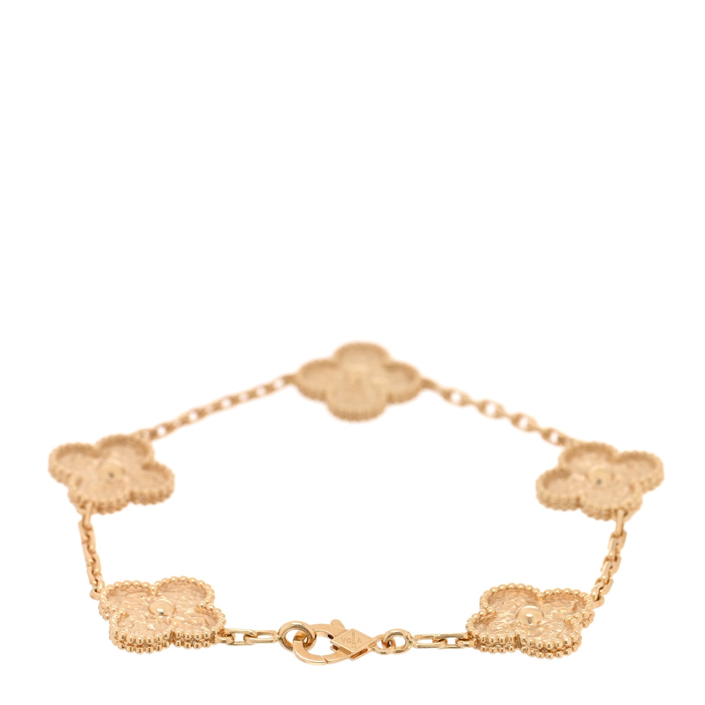 18K Yellow Gold 5 Motifs Vintage Alhambra Bracelet
