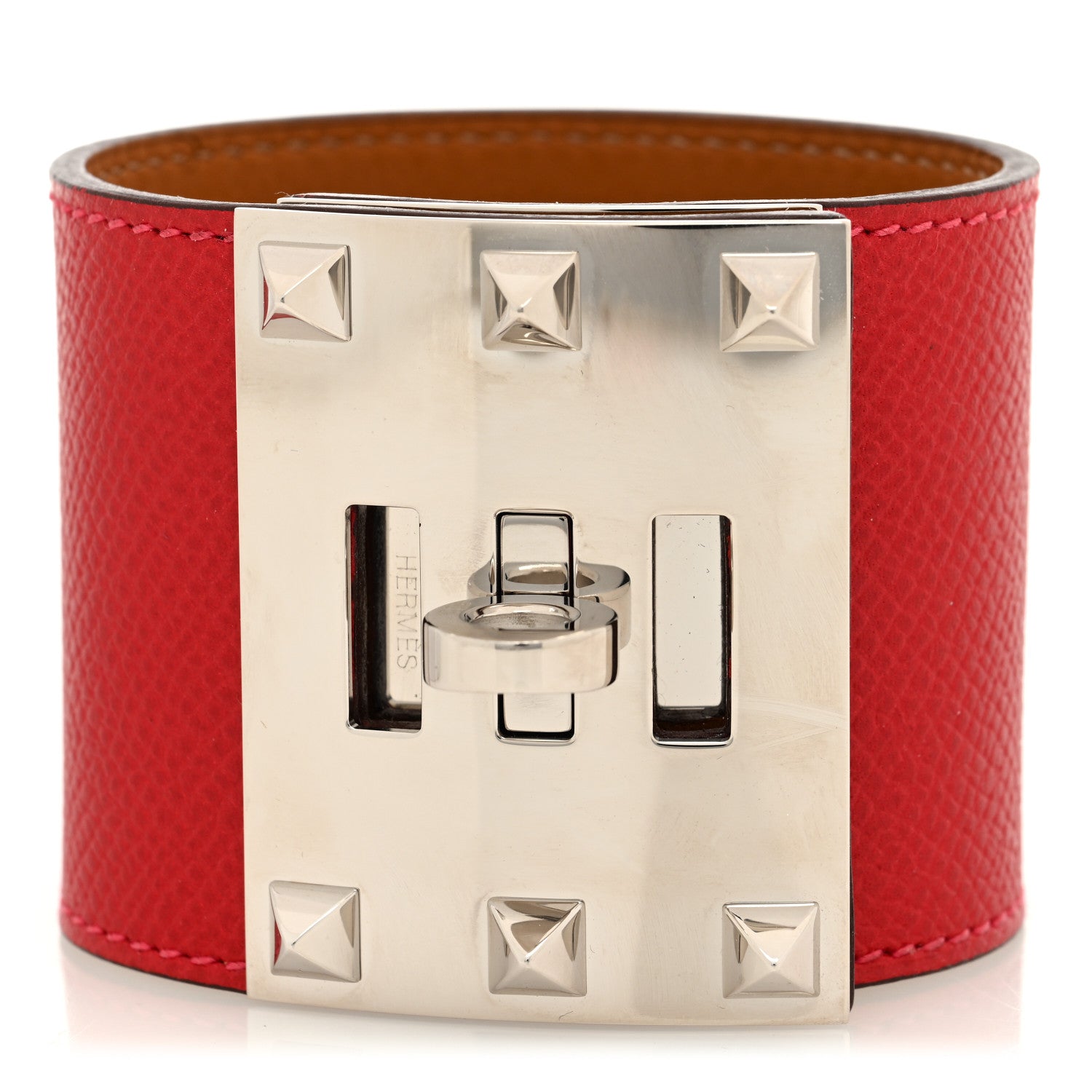 Hermes Epsom Kelly Dog Extreme Bracelet S Rouge Casaque 1 of 5