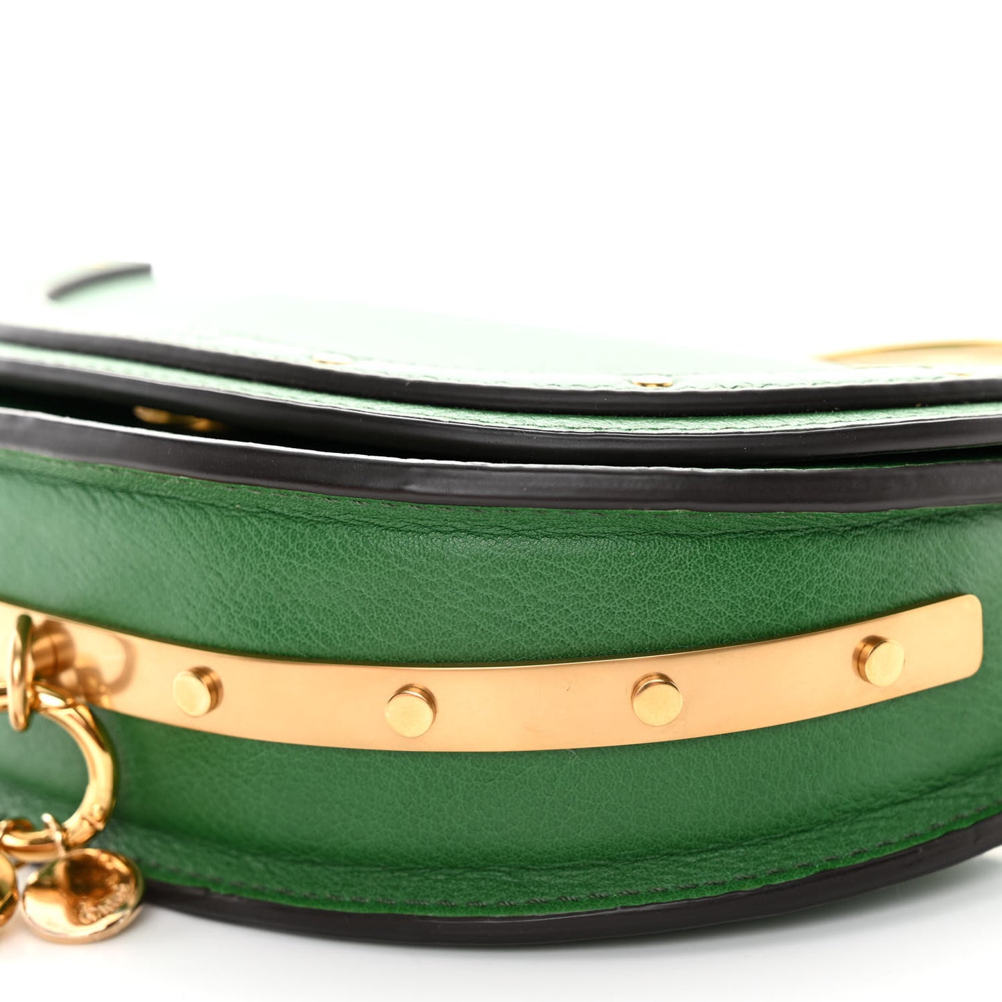 Calfskin Small Nile Bracelet Minaudiere Bag Deep Pine
