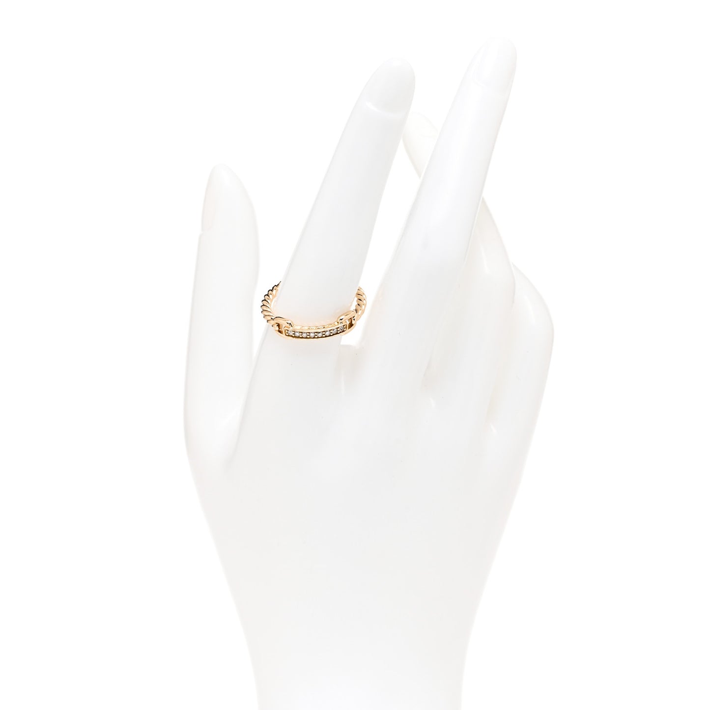 18K Yellow Gold Diamond Petite Pave Ring 57 8