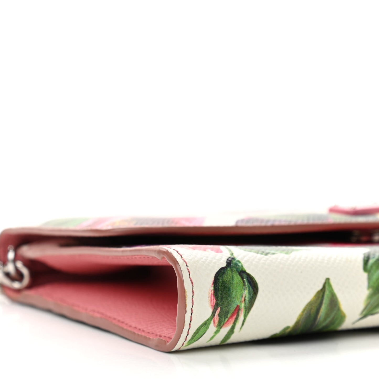 Dauphine Floral Print Wallet On Chain Multicolor