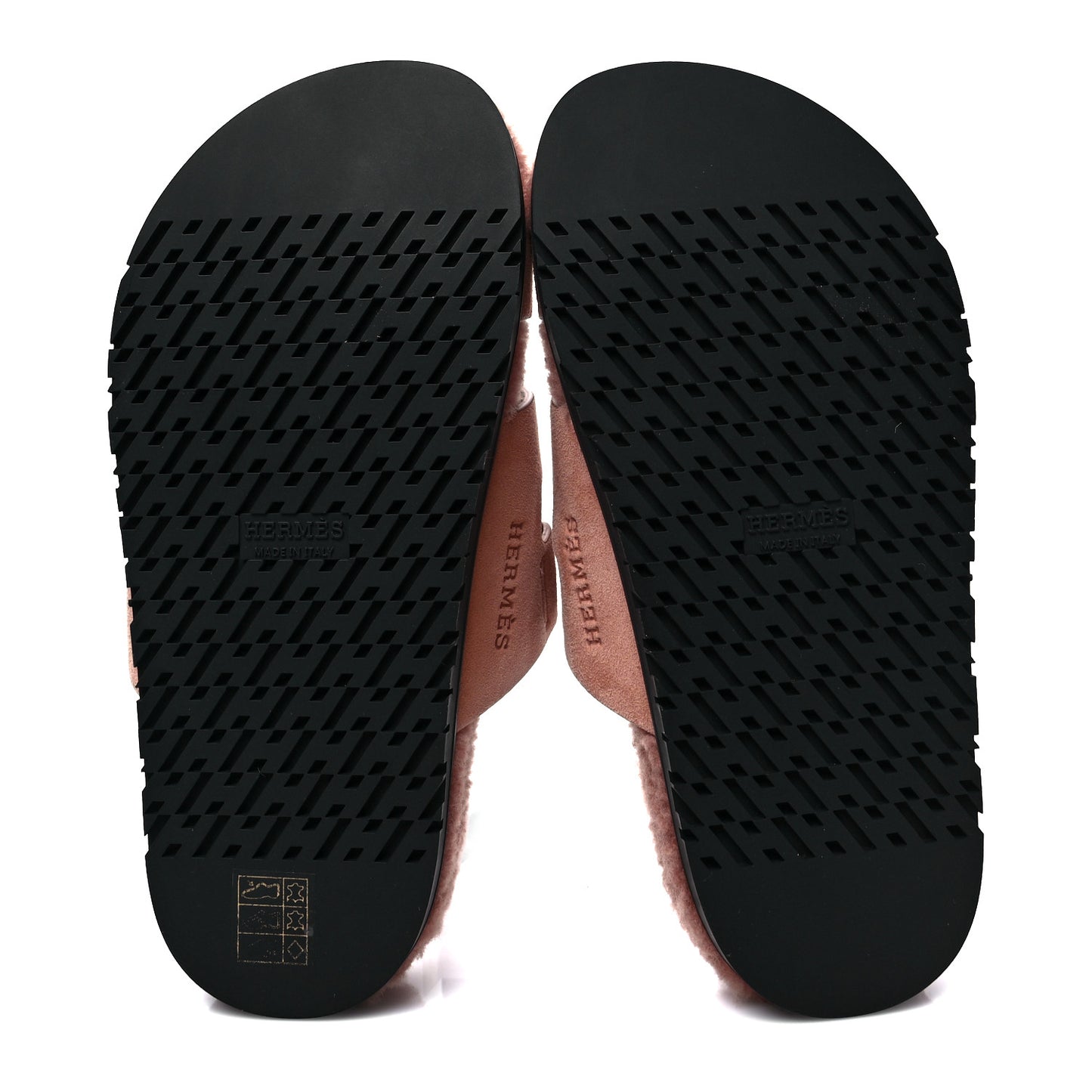 Suede Goatskin Woolskin Womens Chypre Sandals 35.5 Rose Aube