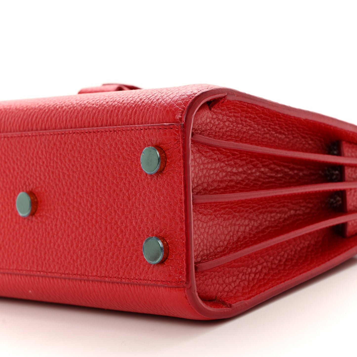 Grained Calfskin Nano Sac De Jour Lipstick Red