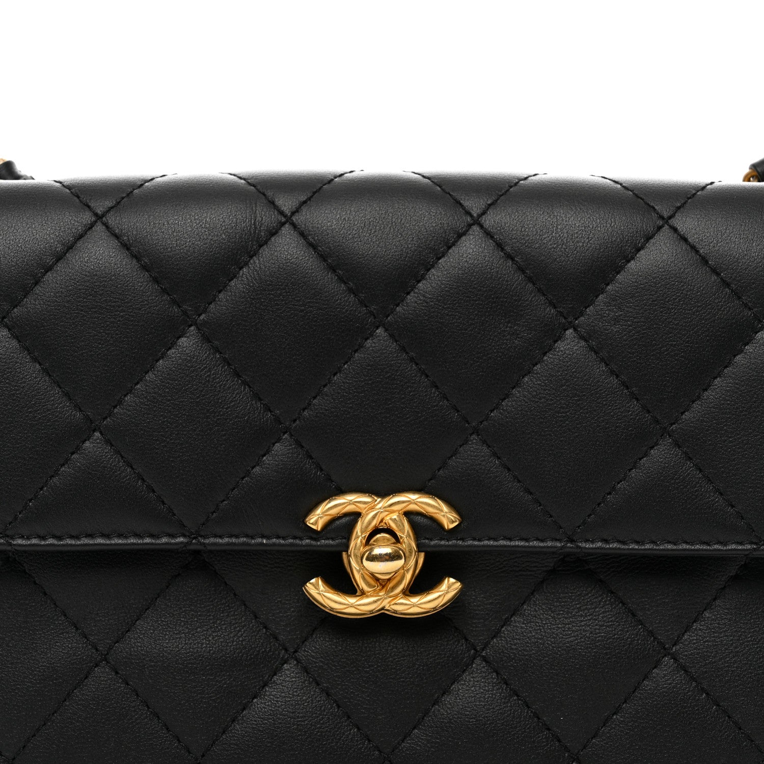 Chanel Lambskin Quilted Small Chain Flap Black 5 of 10