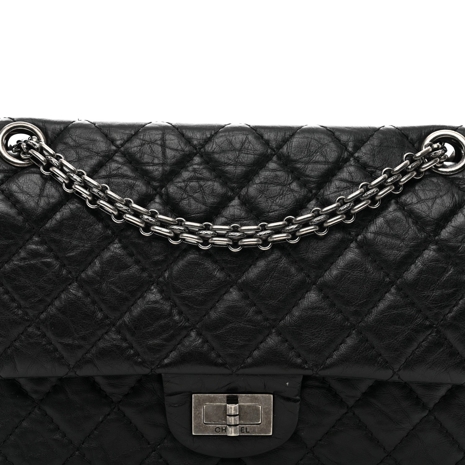 Chanel Aged Calfskin Quilted 2.55 Reissue 225 Flap Black 5 of 13