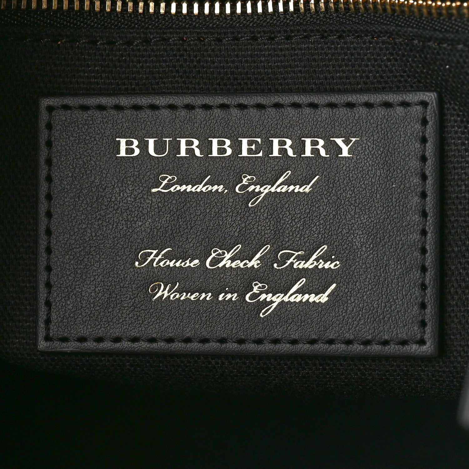Burberry Grainy Calfskin House Check Small Canterbury Tote Black 6 of 9
