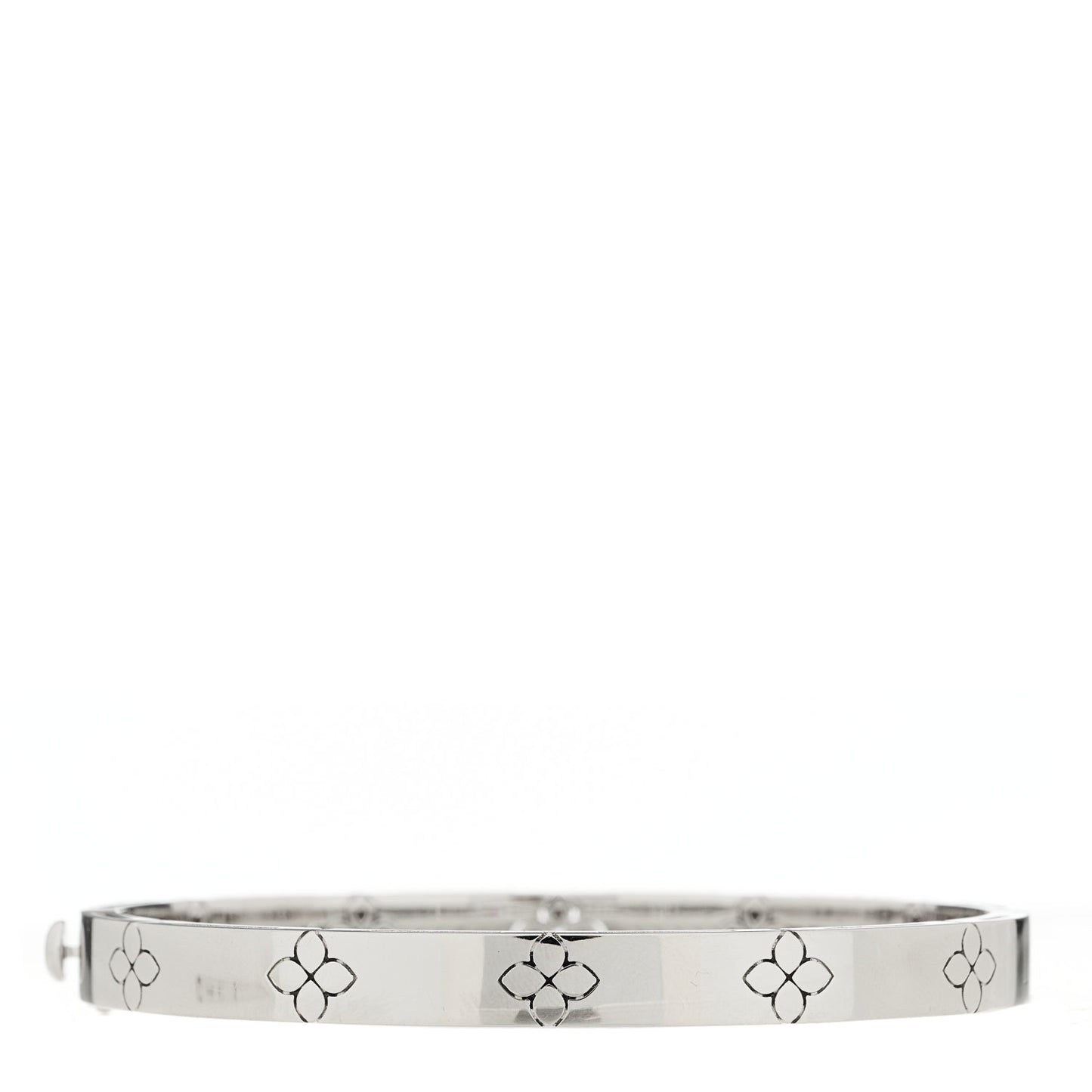 18K White Gold Diamond Love in Verona Pave Bangle Bracelet