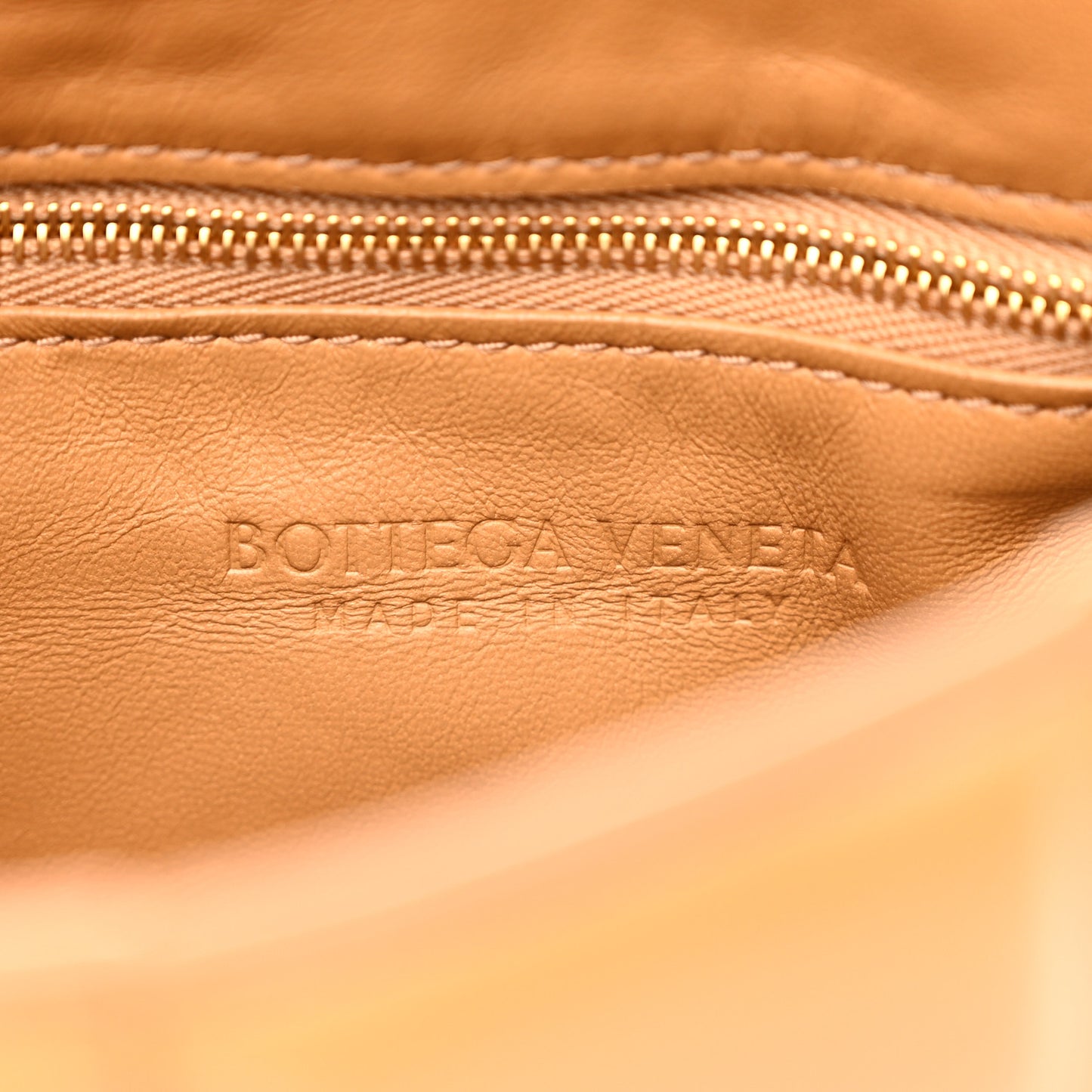 Nappa Maxi Intreccio Padded Cassette Crossbody Bag Caramel