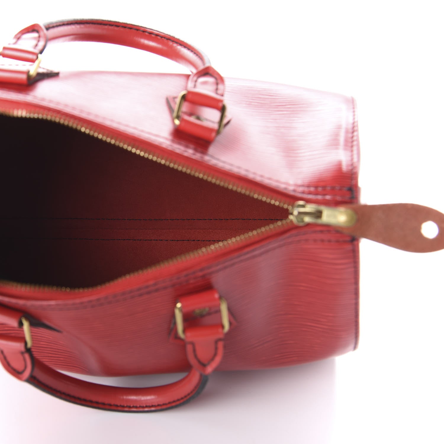 Louis Vuitton Epi Speedy 25 Castillan Red 5 of 10