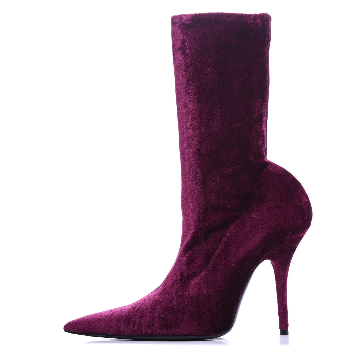 Velvet Extreme Pointed Toe Knife Booties 39 Rouge Prune