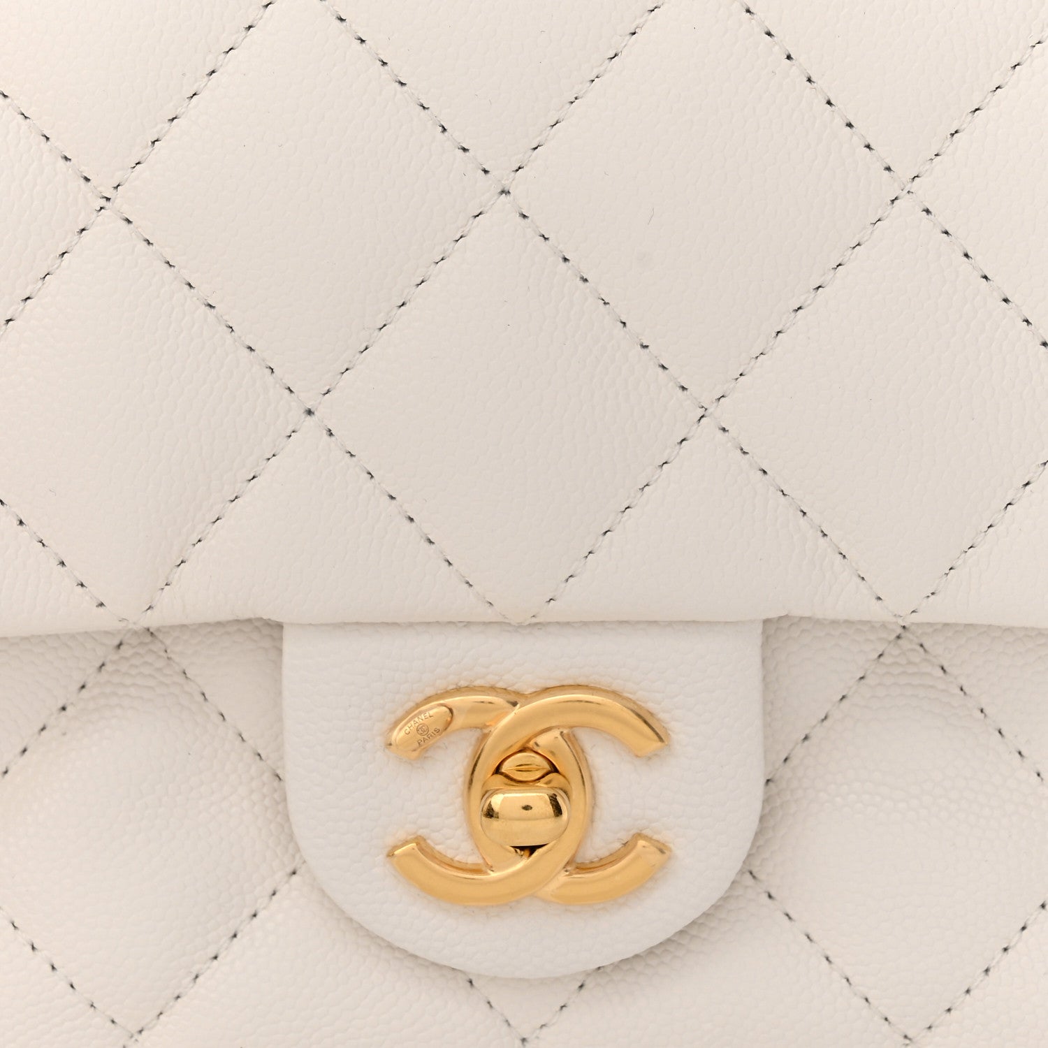 Chanel Caviar Quilted Mini CC You Flap White 8 of 12
