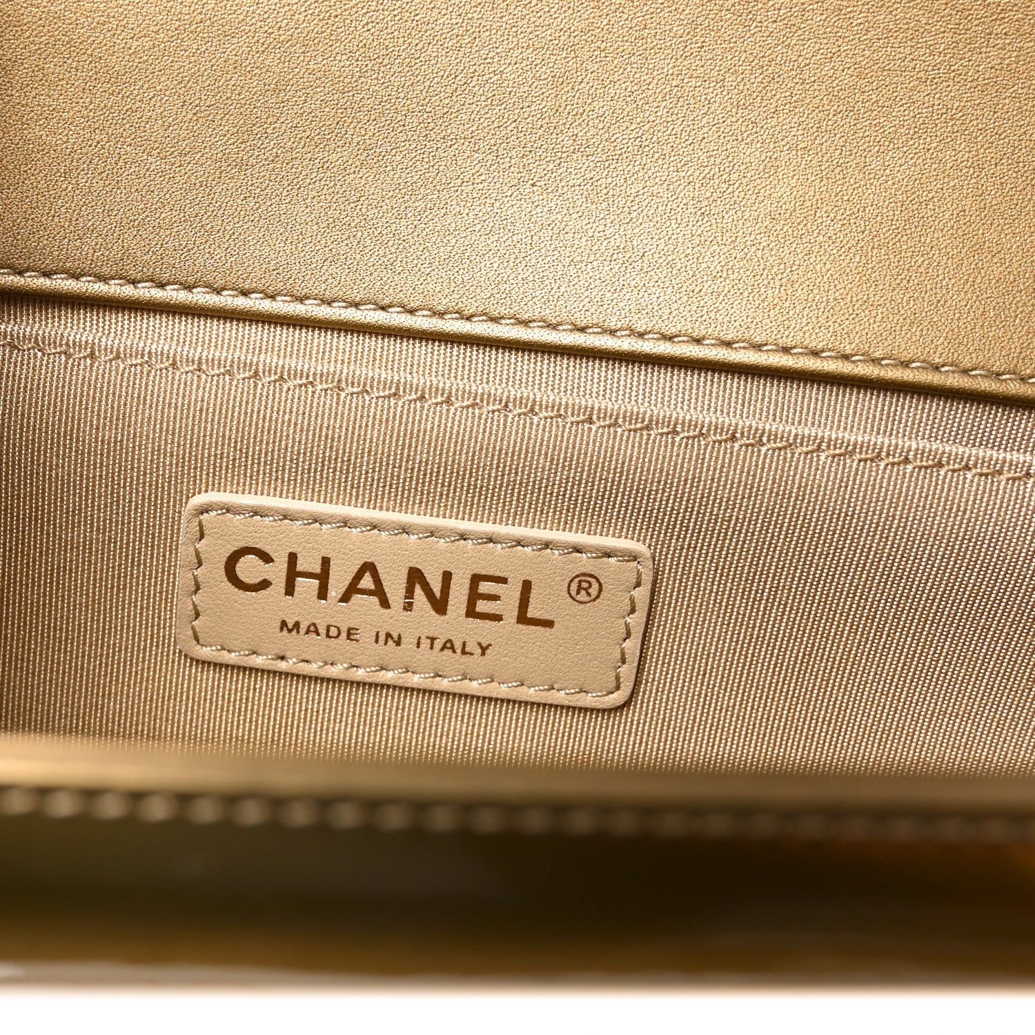 Chanel Metallic Patent Calfskin Quilted Medium Boy Flap Gold 6 of 11