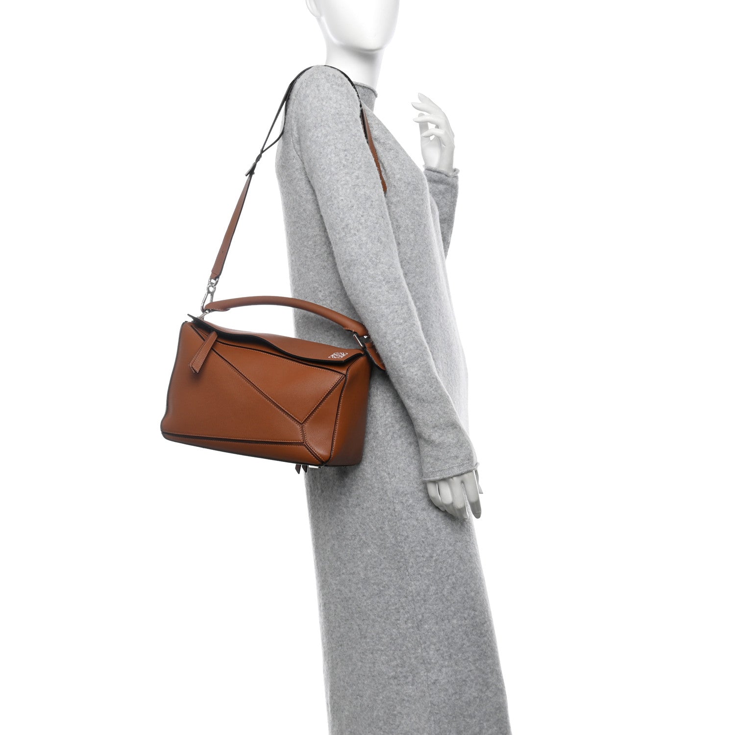 Loewe Calfskin Medium Puzzle Bag Tan 2 of 11