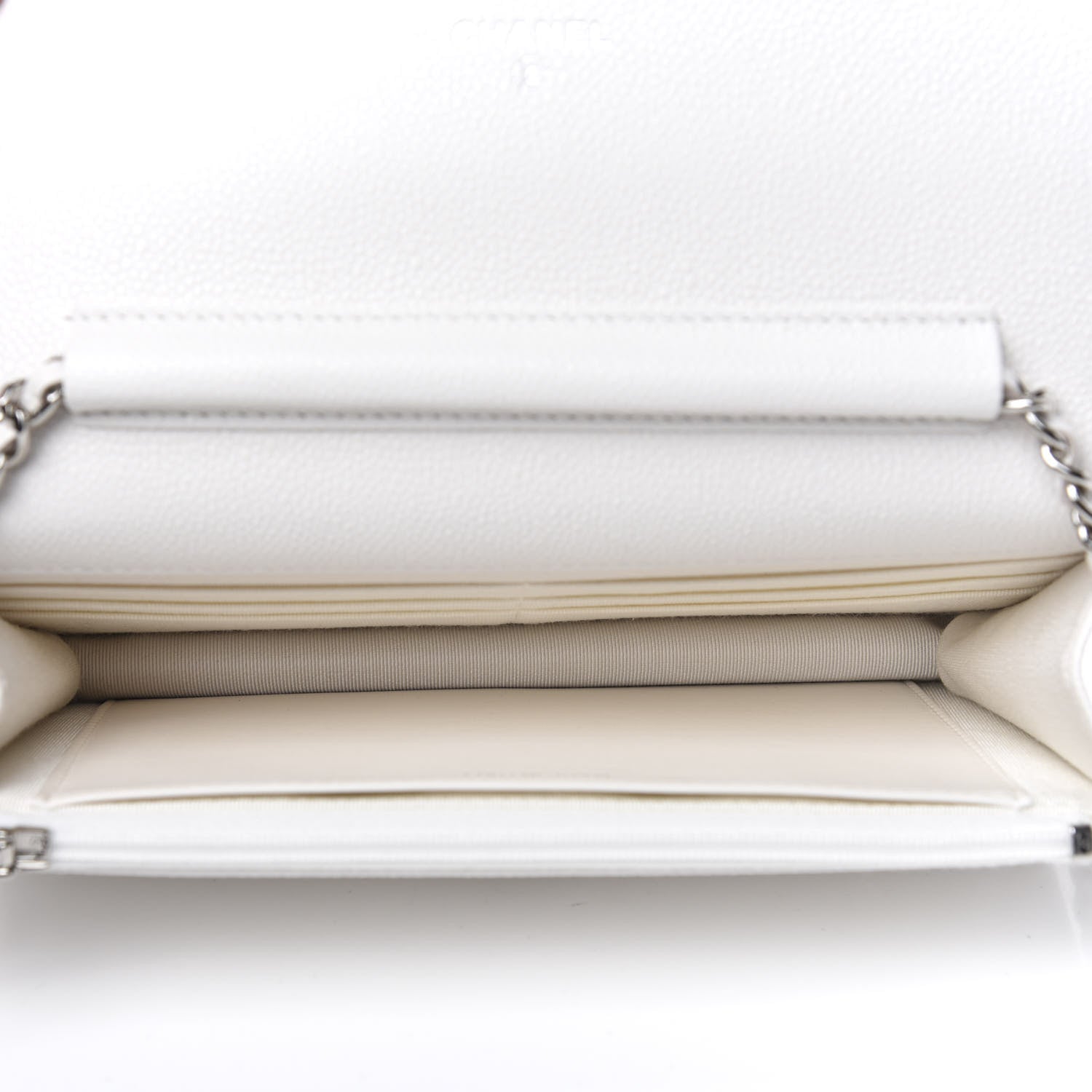 Chanel Caviar Quilted Wallet On Chain WOC White 5 of 8