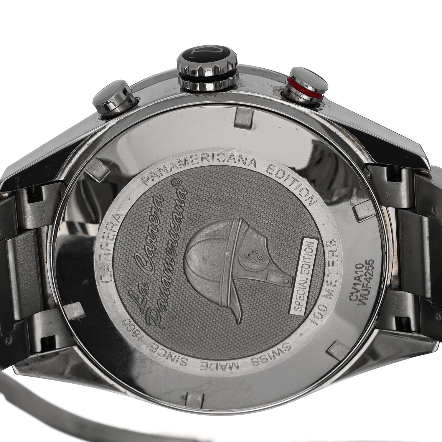 Tag Heuer Stainless Steel 44mm Carrera Panamericana Chronograph Automatic Watch Black CV1A10 4 of 4