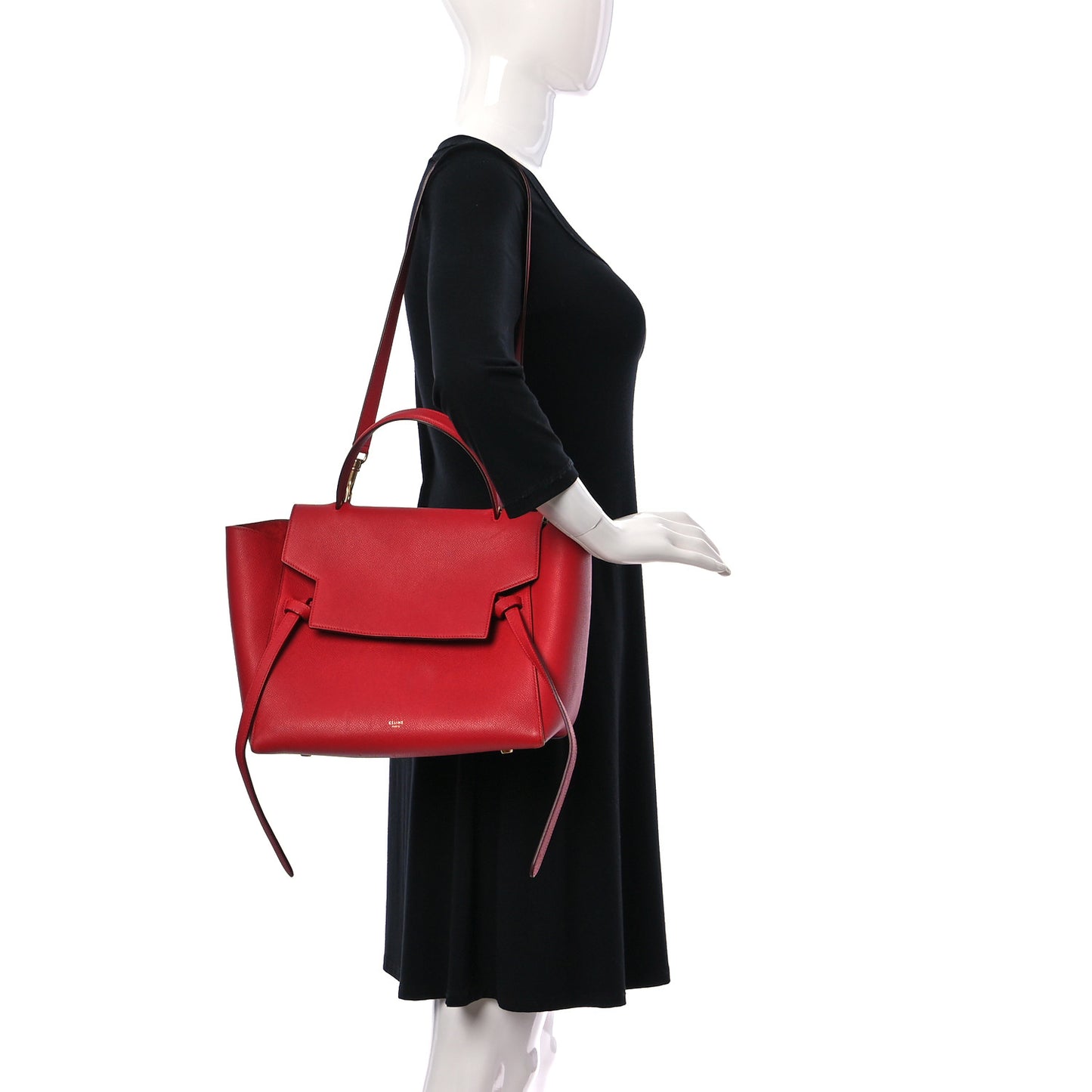 Grained Calfskin Mini Belt Bag Coquelicot