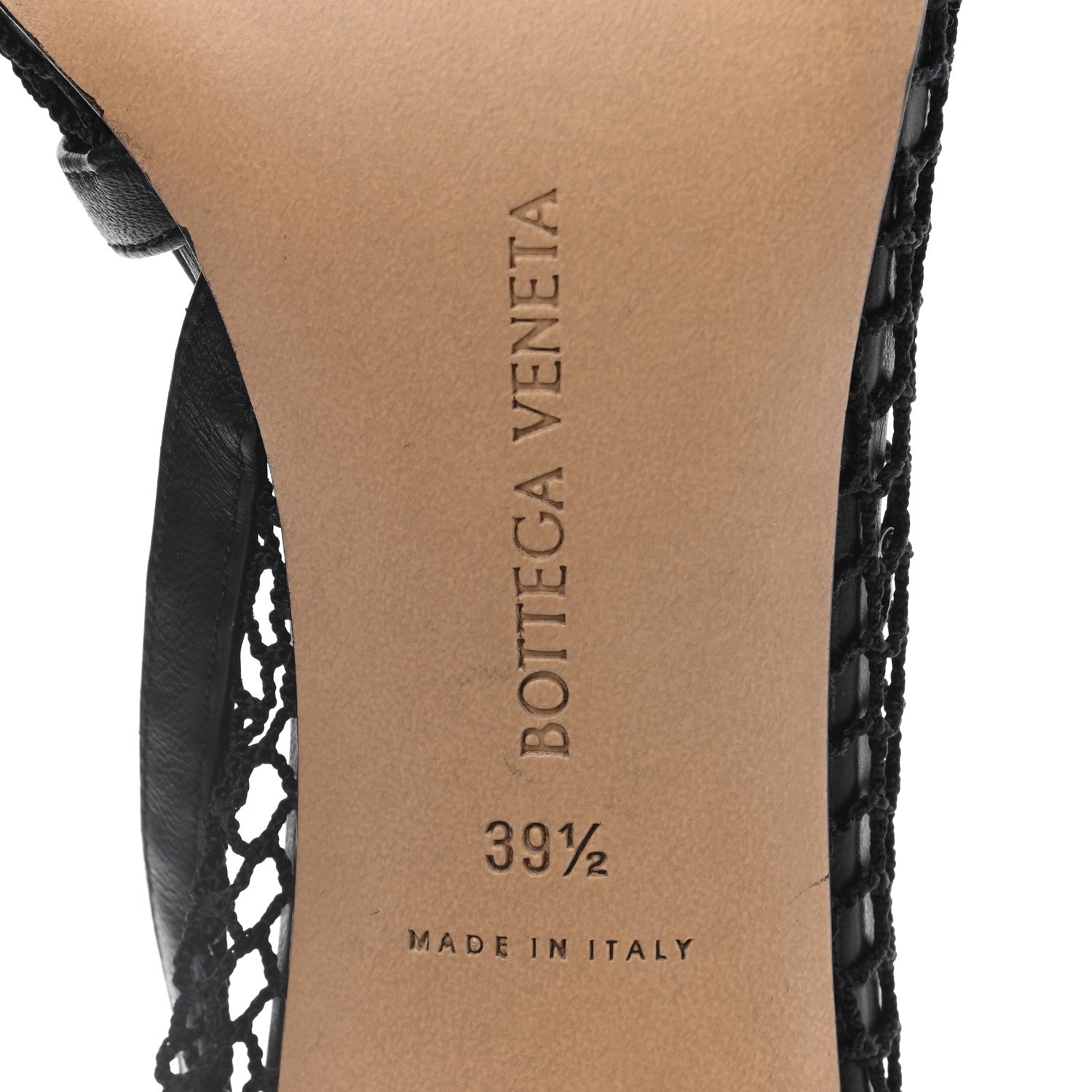 Bottega Veneta Mesh Nappa Chunky Chain Sandals 39.5 Black 6 of 7