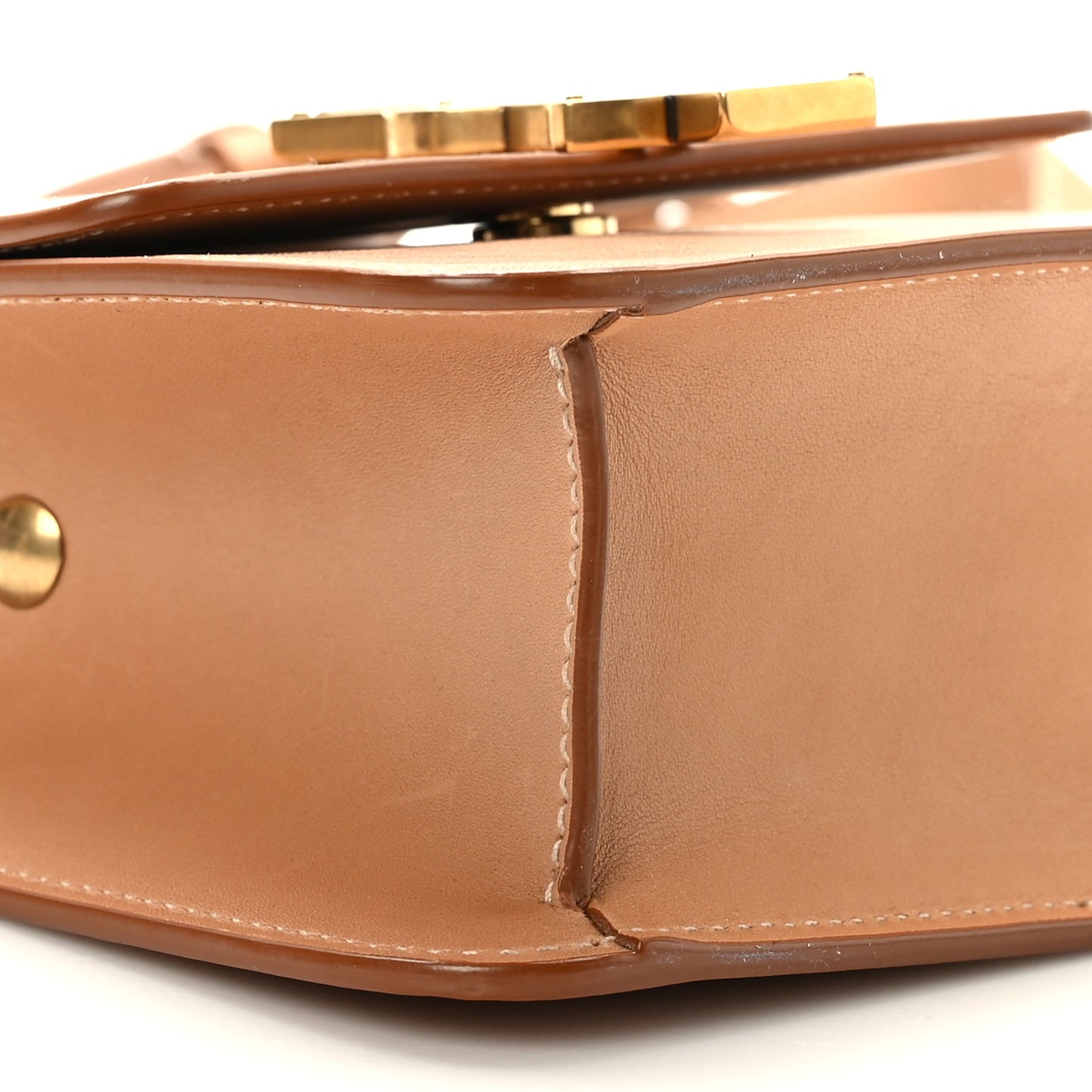 Smooth Calfskin North South Kaia Satchel Vintage Brown