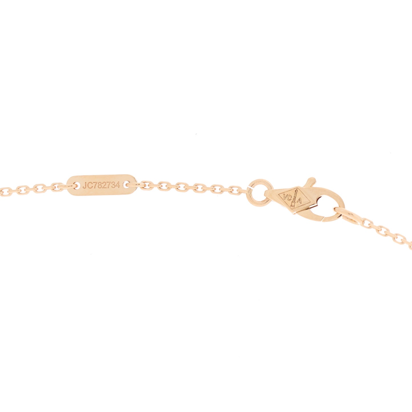 18K Rose Gold Carnelian Sweet Alhambra Pendant Necklace