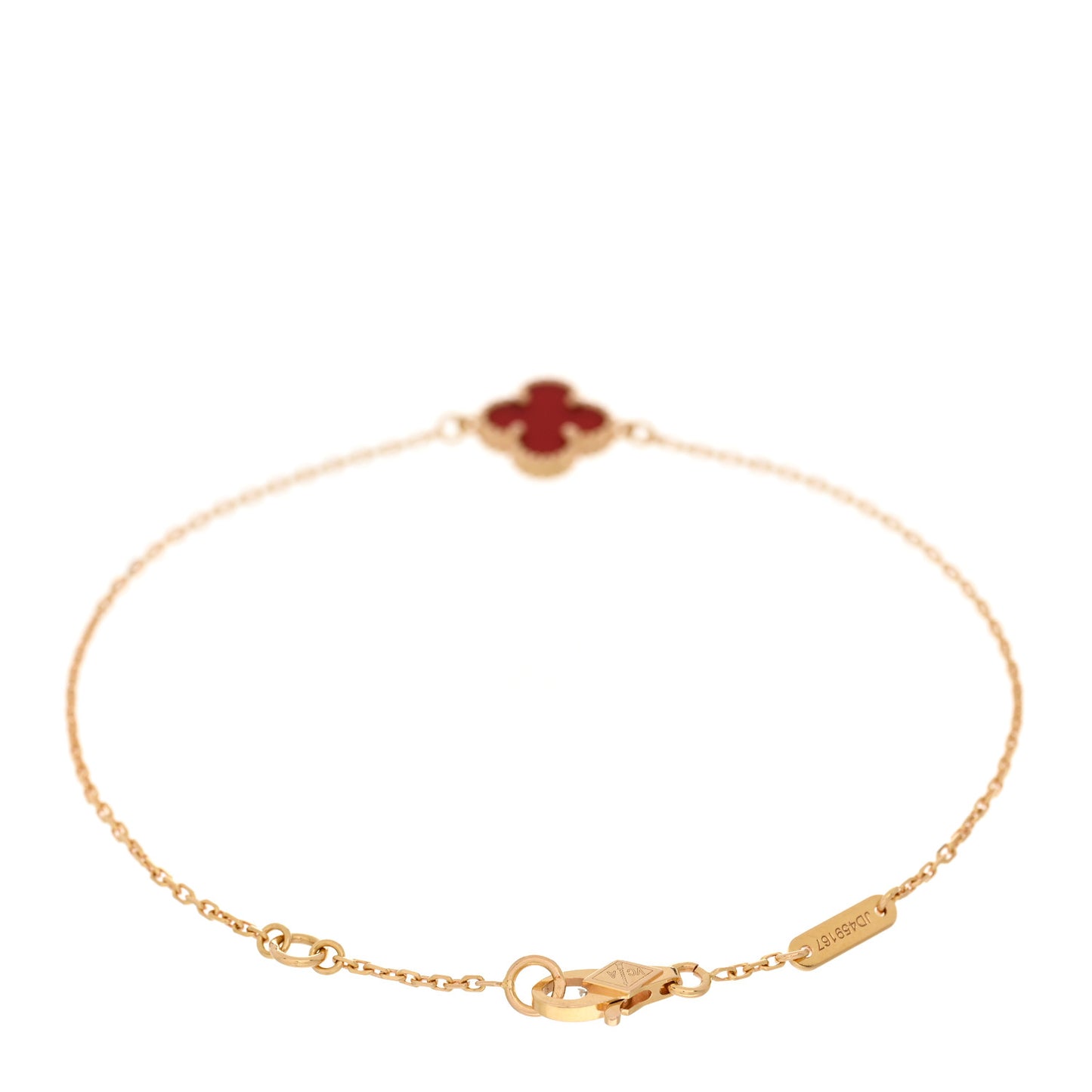 18K Rose Gold Carnelian Sweet Alhambra Bracelet