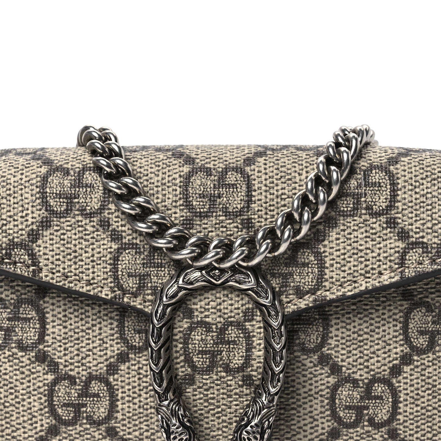 GG Supreme Monogram Dionysus Coin Purse Taupe