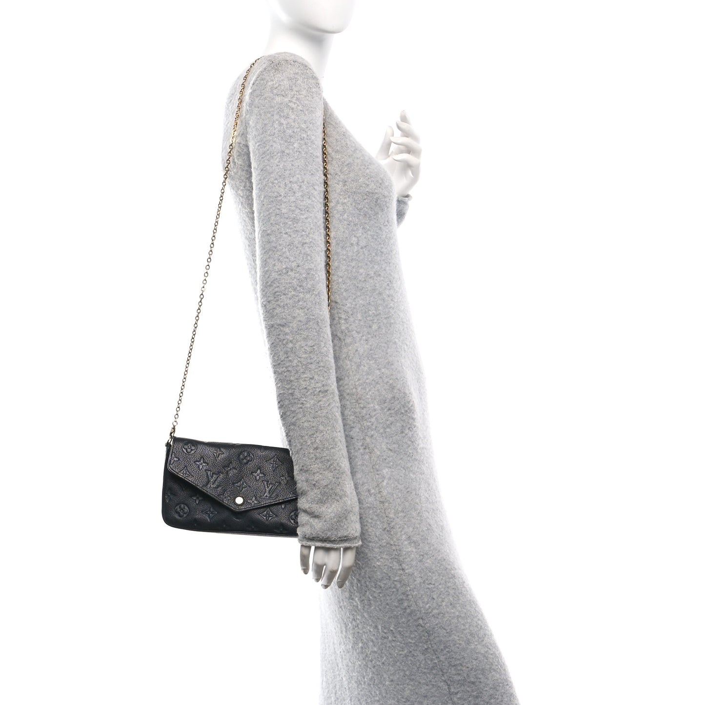 Empreinte Pochette Felicie Chain Wallet Black