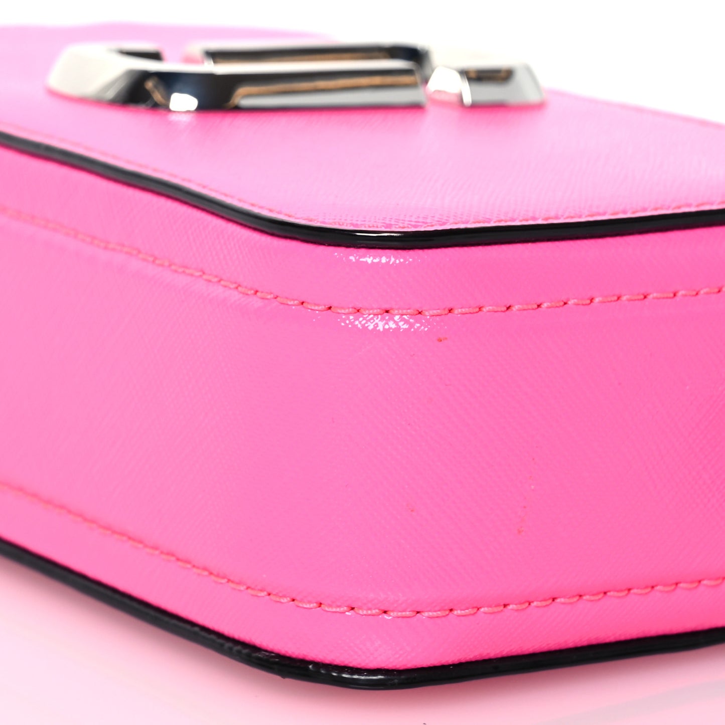 Saffiano Small Snapshot Camera Bag Bright Pink