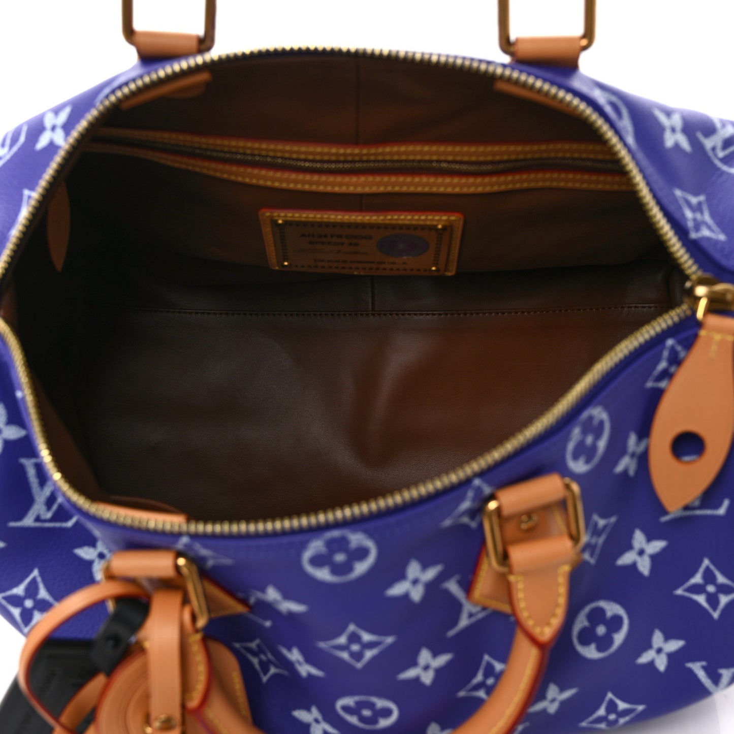 Calfskin Monogram Speedy P9 Bandouliere 40 Amethyst