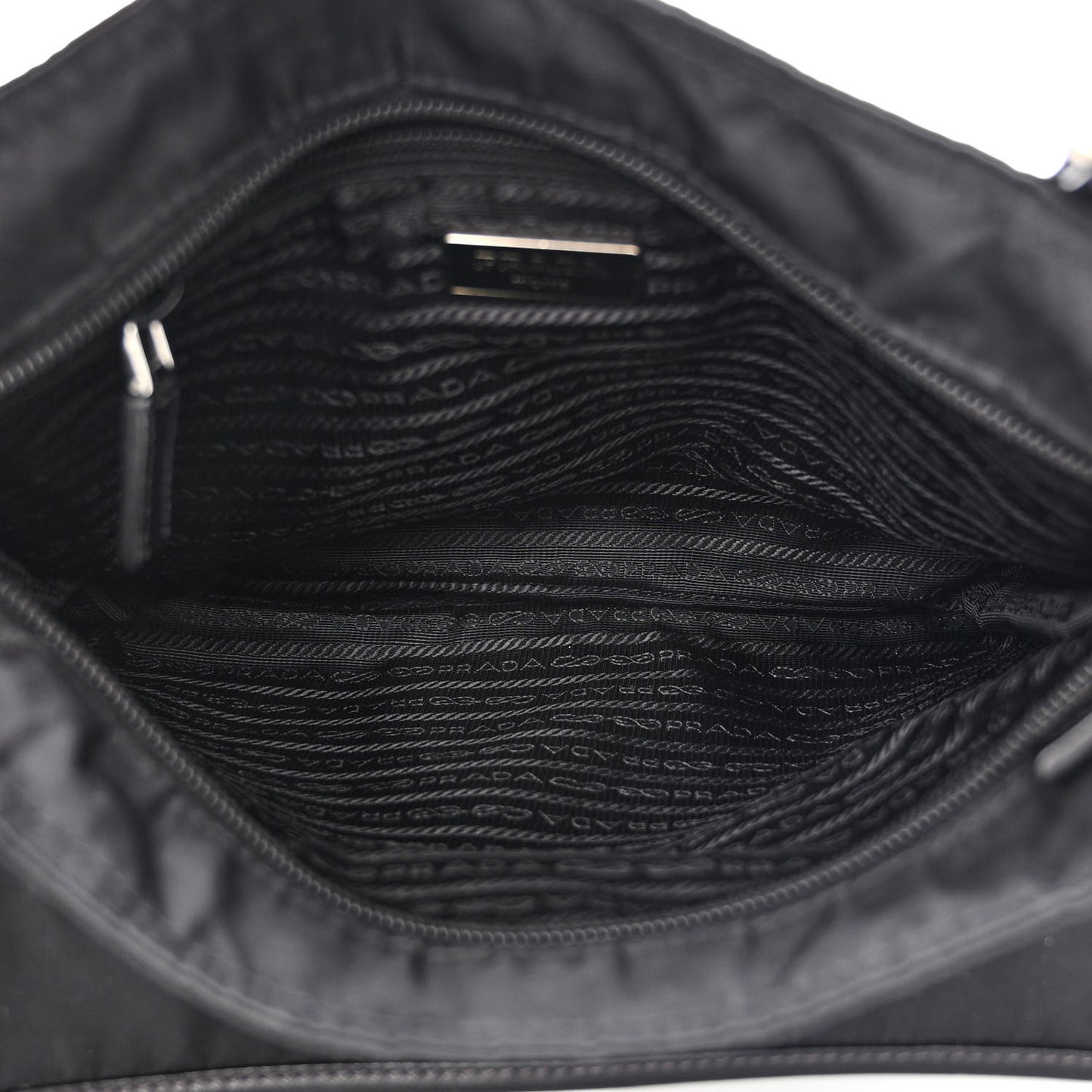 Nylon Vela Flat Messenger Bag Black